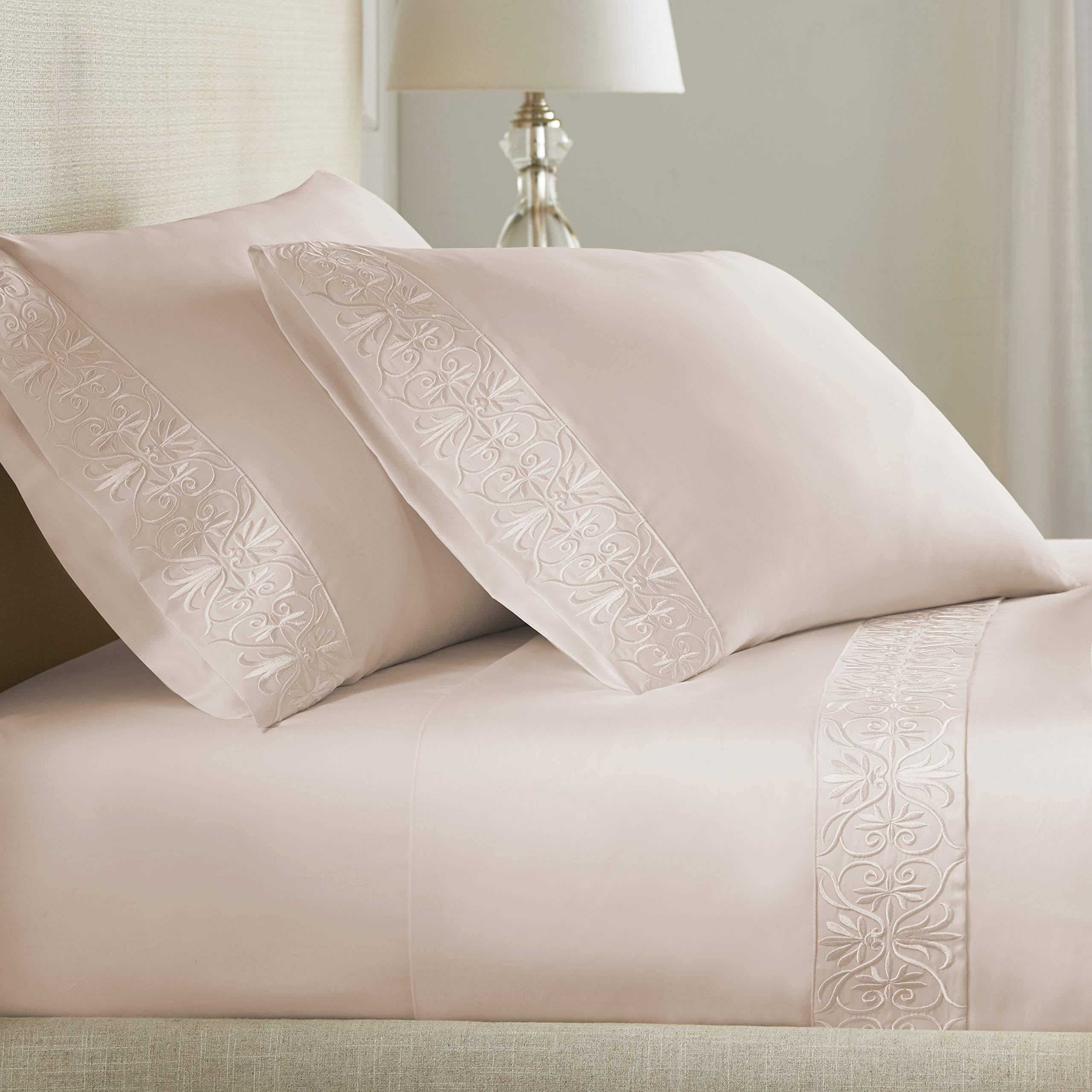 Pure Parima Aleah Ivory Ariane Sheet Set | 100% Giza Egyptian Cotton, King / Soft YHTTVH_0MNR Pure Parima Aleah Ivory Ariane Sheet Set | 100% Giza Egyptian Cotton, King / Soft YHTTVH_0MNR