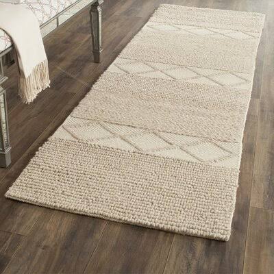 Tulane Geometric Handmade Tufted Beige Area Rug Highland Dunes Rug Size Runner 2'C6PIMZ_D6UQ