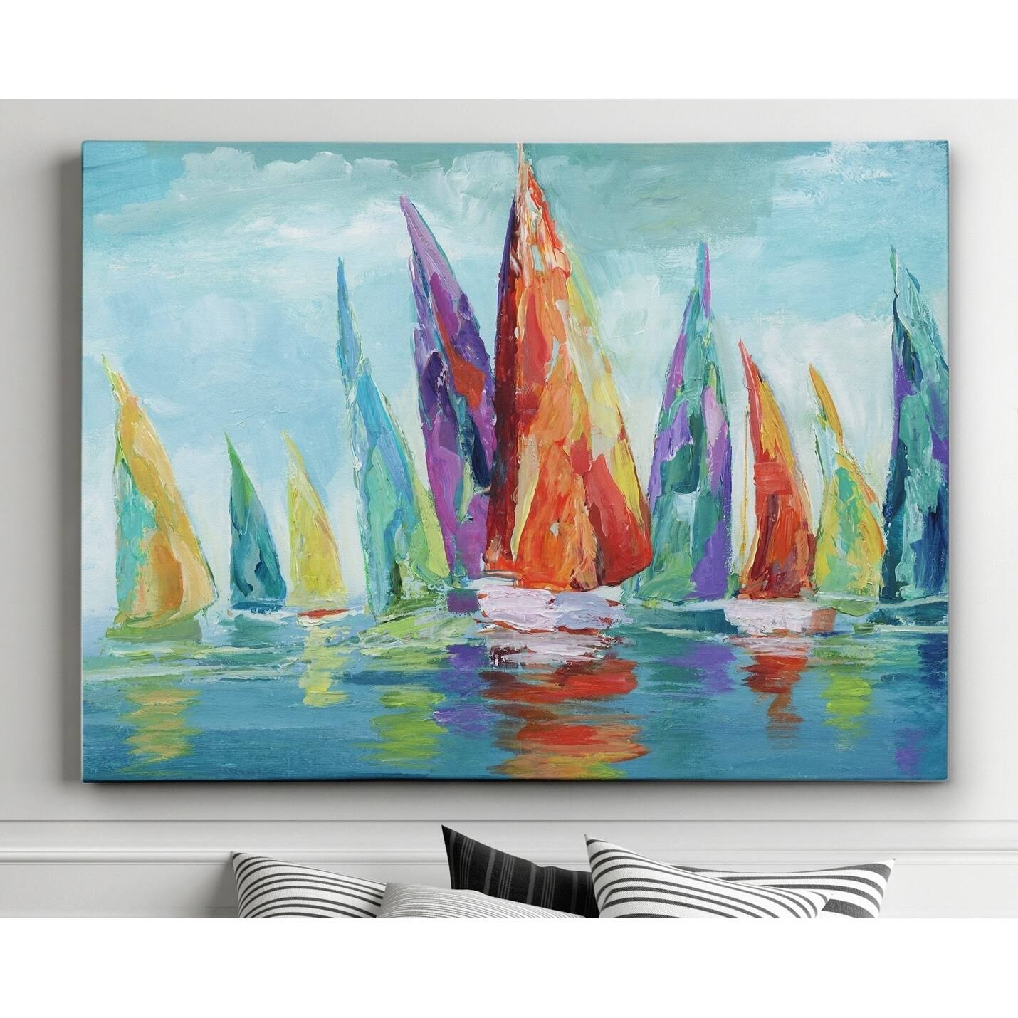 Fine Day Sailing I - Premium Gallery Wrapped Canvas - XFMTT9_R3OX