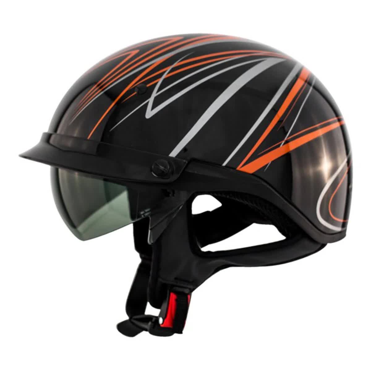 Zox Roadster DDV Freehand Orange Half Helmet 88-218TQB_2VYG Zox Roadster DDV Freehand Orange Half Helmet 88-218TQB_2VYG