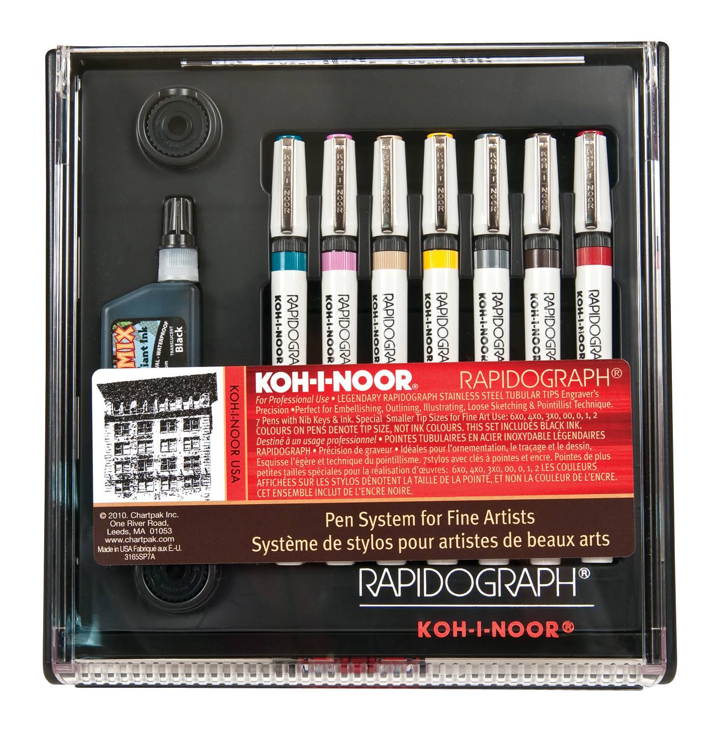 Koh-I-Noor Rapidograph 7-Pen Artist ERK7SN_WB0K Koh-I-Noor Rapidograph 7-Pen Artist ERK7SN_WB0K