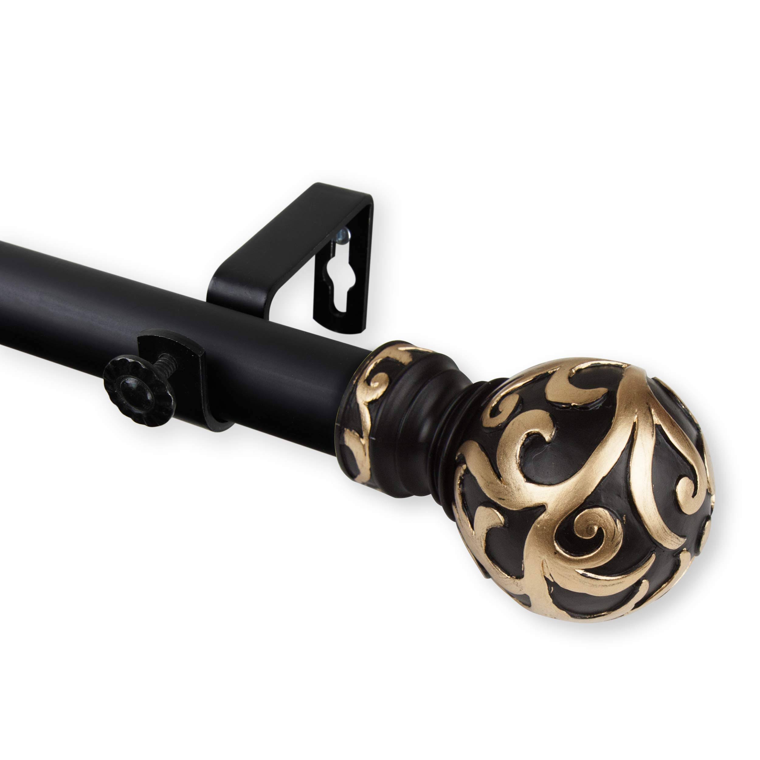 Rod Desyne Black Cypress 1 in Curtain PHVZJI_Z64V
