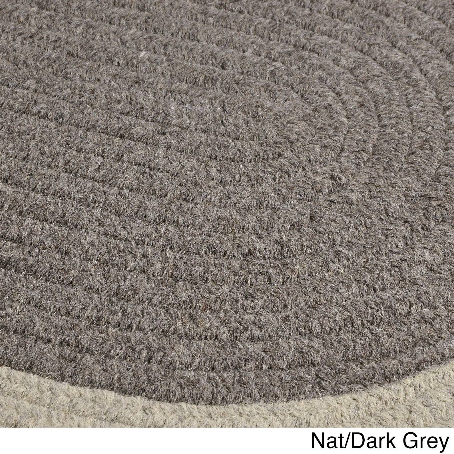 Colonial Mills Natural Border Braided Reversible Rug, Size 7' x 7' Round, RSK7PN_CXPW Colonial Mills Natural Border Braided Reversible Rug, Size 7' x 7' Round, RSK7PN_CXPW