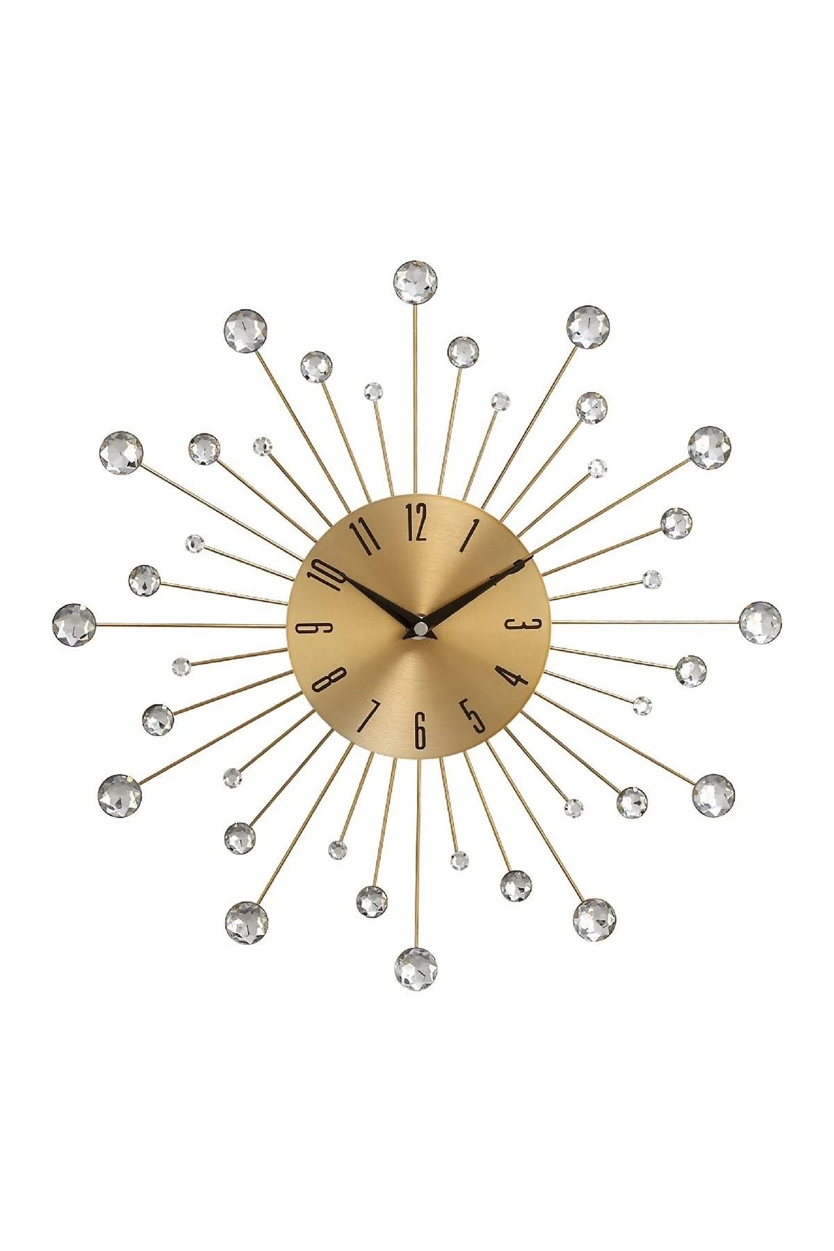 Metal Gold Wall Clock 9XWBWT_YJW9 Metal Gold Wall Clock 9XWBWT_YJW9