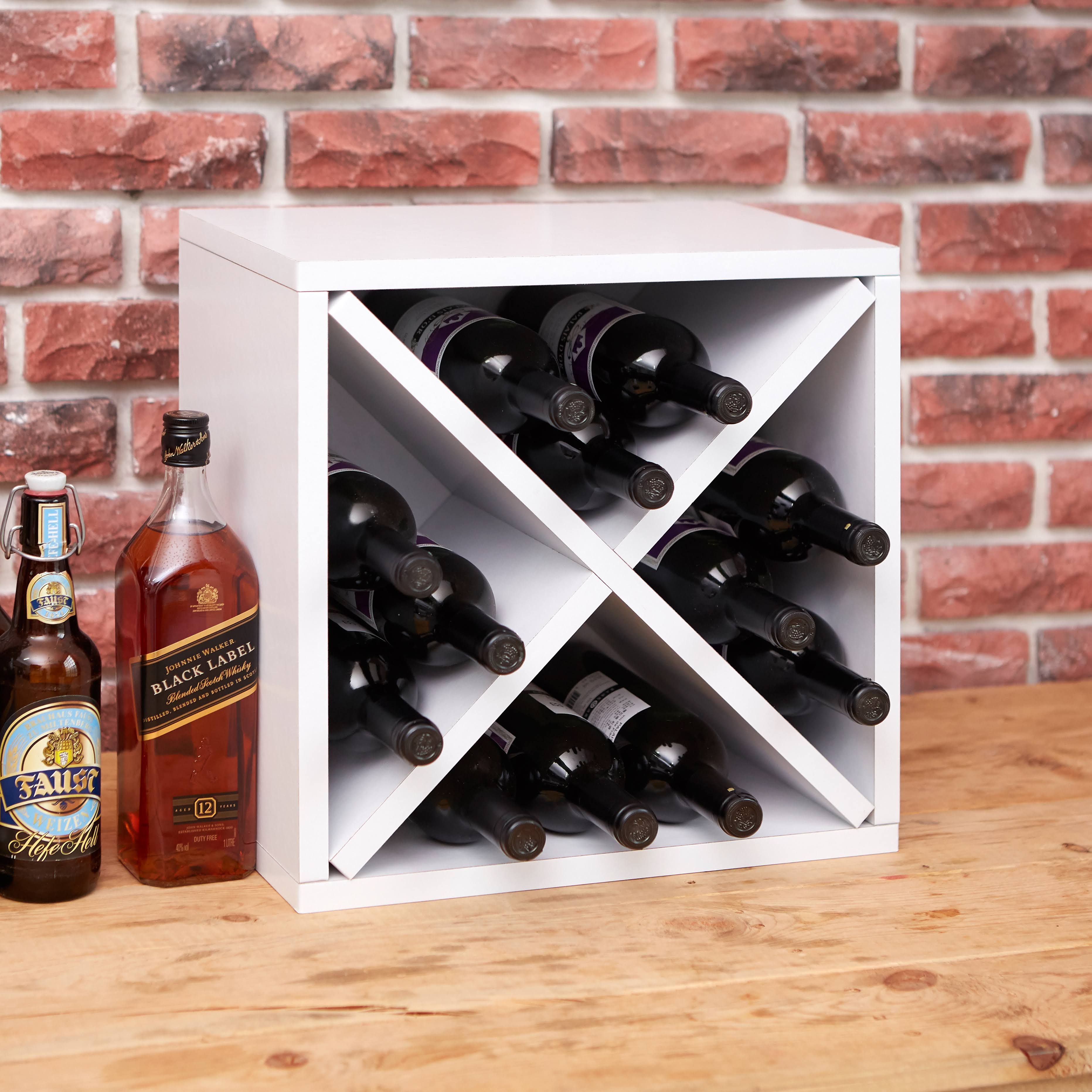 Way Basics Eco Stackable 12-Bottle Wine Rack Cube Storage, TGTKLT_G9LA Way Basics Eco Stackable 12-Bottle Wine Rack Cube Storage, TGTKLT_G9LA