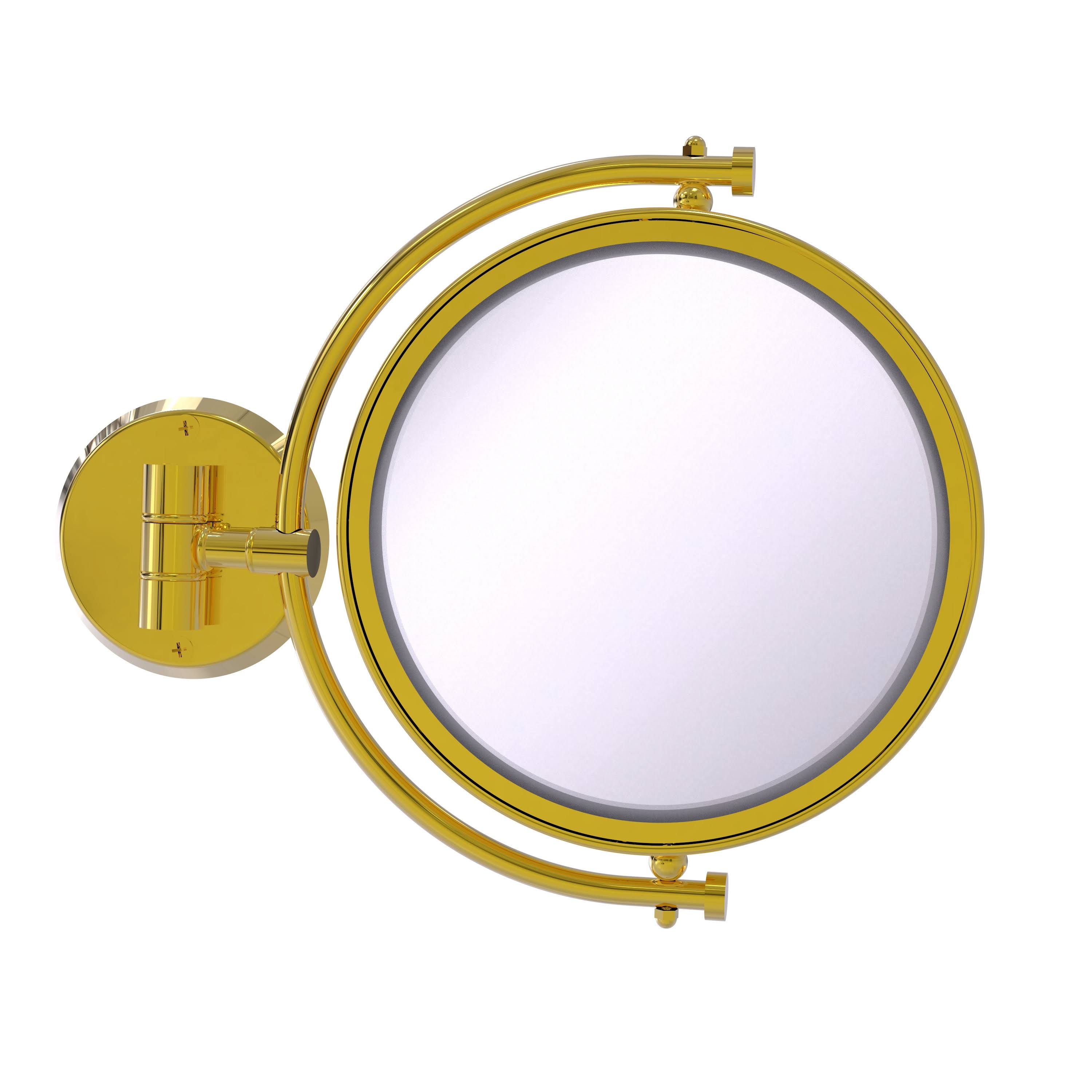 Allied Brass 8-in Wall Mounted Make-Up Mirror 2x Magnification - Polished SDSWBZ_SYER