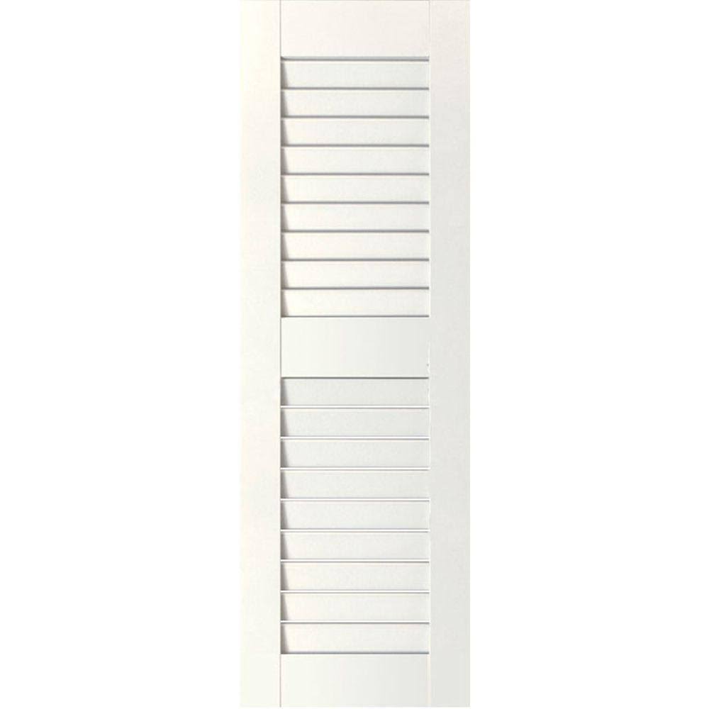 Ekena Millwork RWL18X067PRW Exterior Real Wood Western Red Cedar Open Louvered Shutters (Per Pair), Primed, 0OVDTE_CWVO Ekena Millwork RWL18X067PRW Exterior Real Wood Western Red Cedar Open Louvered Shutters (Per Pair), Primed, 0OVDTE_CWVO