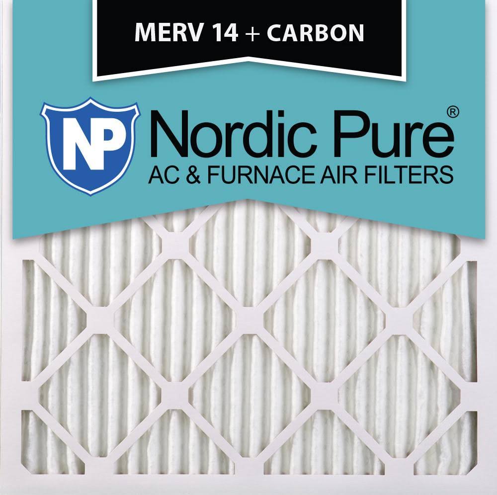 20x20x1 Pleated Air Filters MERV 14 Plus Carbon Qty PKXSAB_X2NV