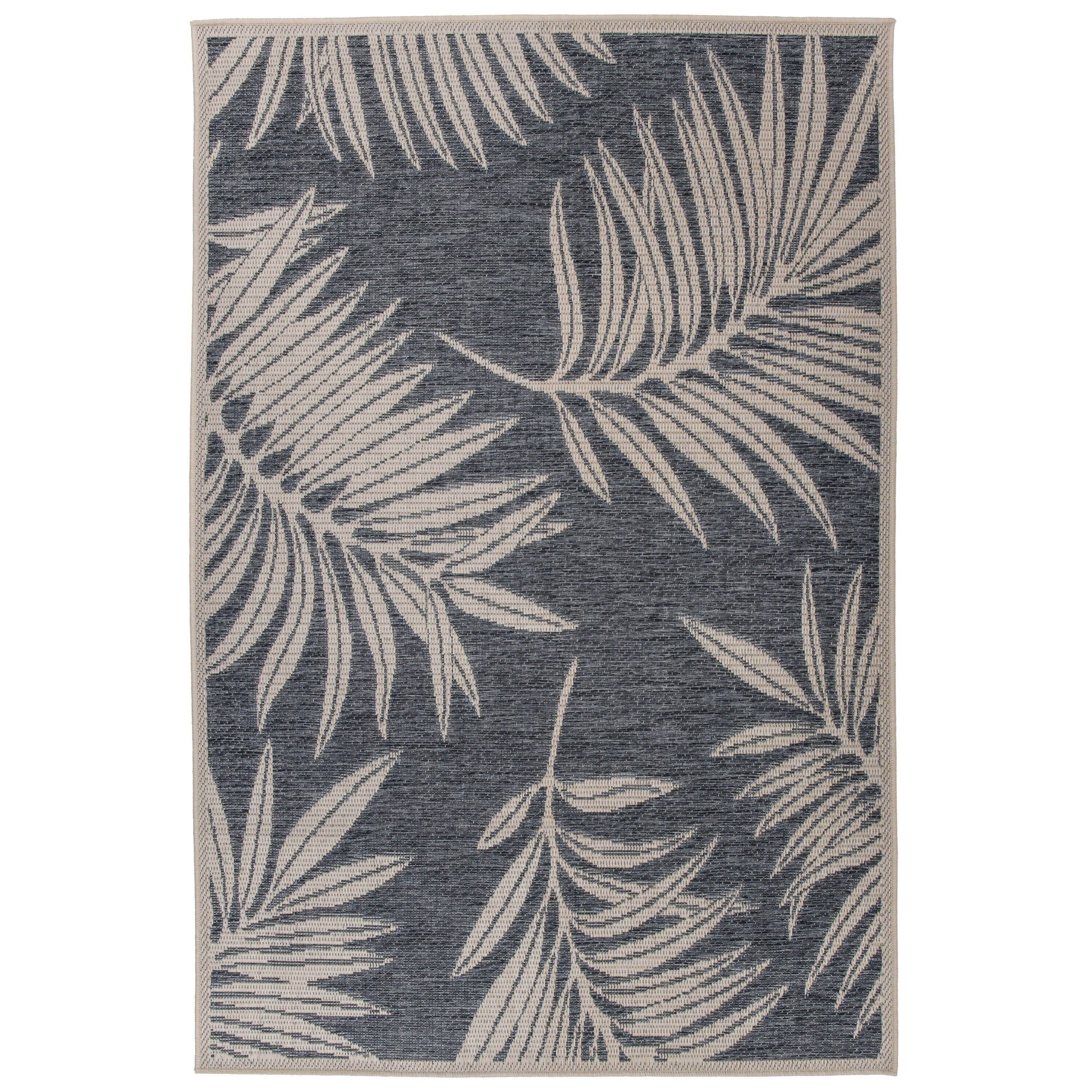 Contemporary Floral Blue 5' x 7' Indoor/Outdoor Area XL7KJR_9YQY Contemporary Floral Blue 5' x 7' Indoor/Outdoor Area XL7KJR_9YQY