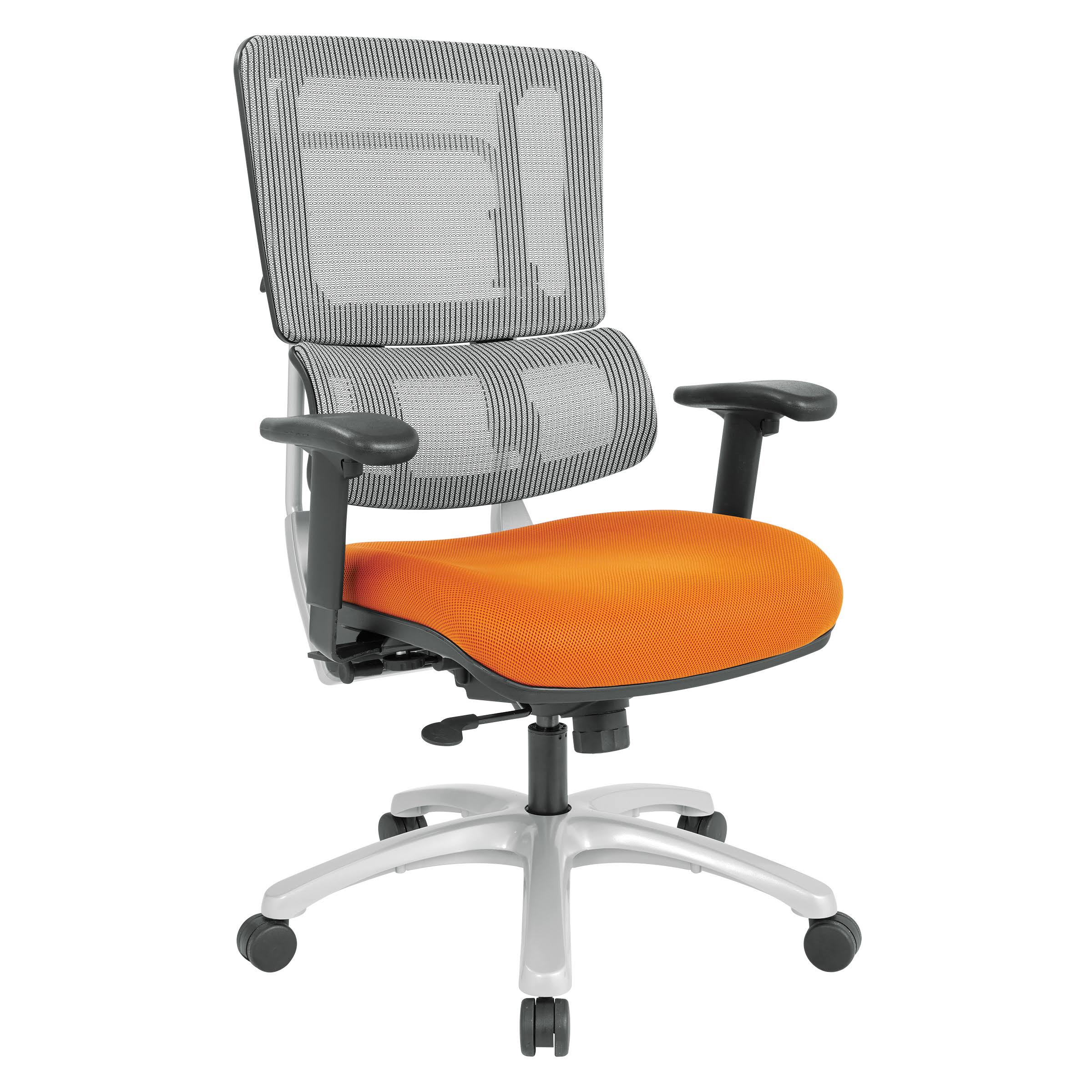Pro-Line II Vertical Grey Mesh Back Chair with Silver Base, 4AWXPR_ASKC Pro-Line II Vertical Grey Mesh Back Chair with Silver Base, 4AWXPR_ASKC