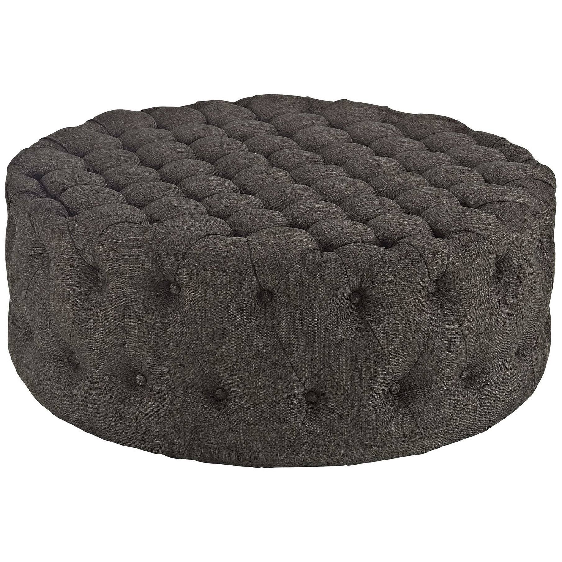 Modway Amour Upholstered Fabric Ottoman (Brown) YT5D64_FE1Y Modway Amour Upholstered Fabric Ottoman (Brown) YT5D64_FE1Y