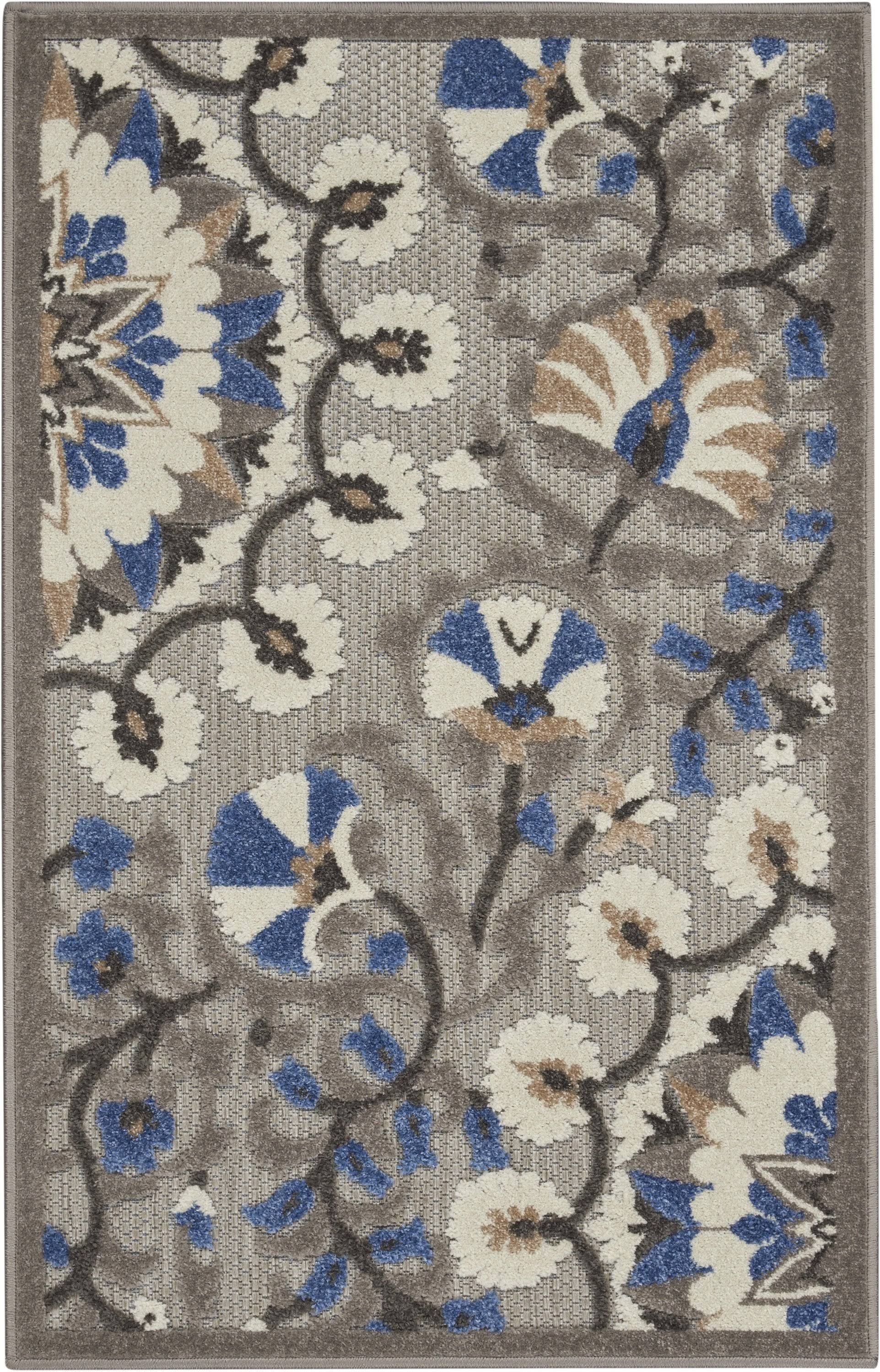 Nourison ALH20 Aloha Grey/Multi Area Rug- 2'DCGNOR_EN3W Nourison ALH20 Aloha Grey/Multi Area Rug- 2'DCGNOR_EN3W