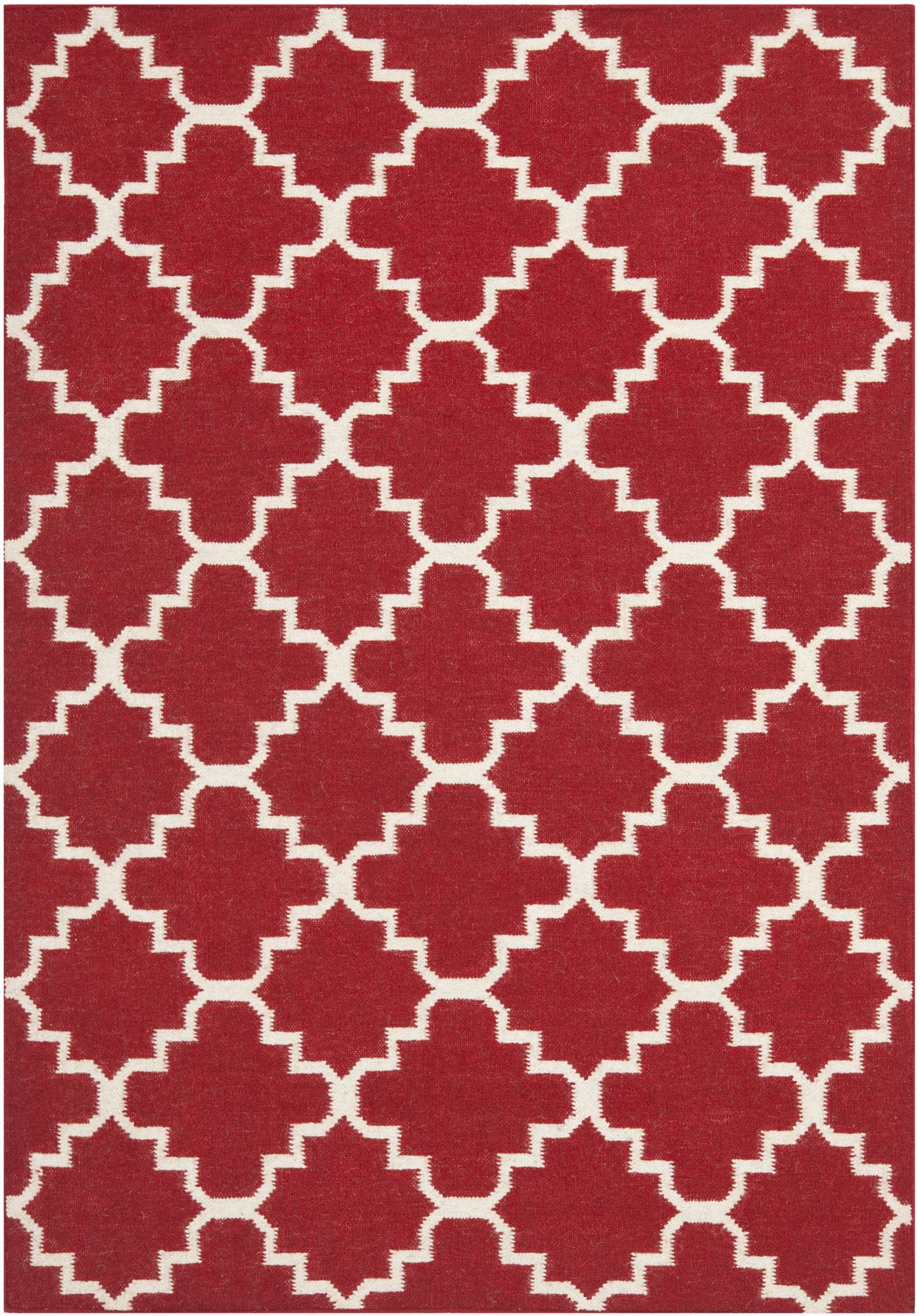 Safavieh Dhurries Red/Ivory Area Rug; 8' x 10' OLB9LK_E19H Safavieh Dhurries Red/Ivory Area Rug; 8' x 10' OLB9LK_E19H