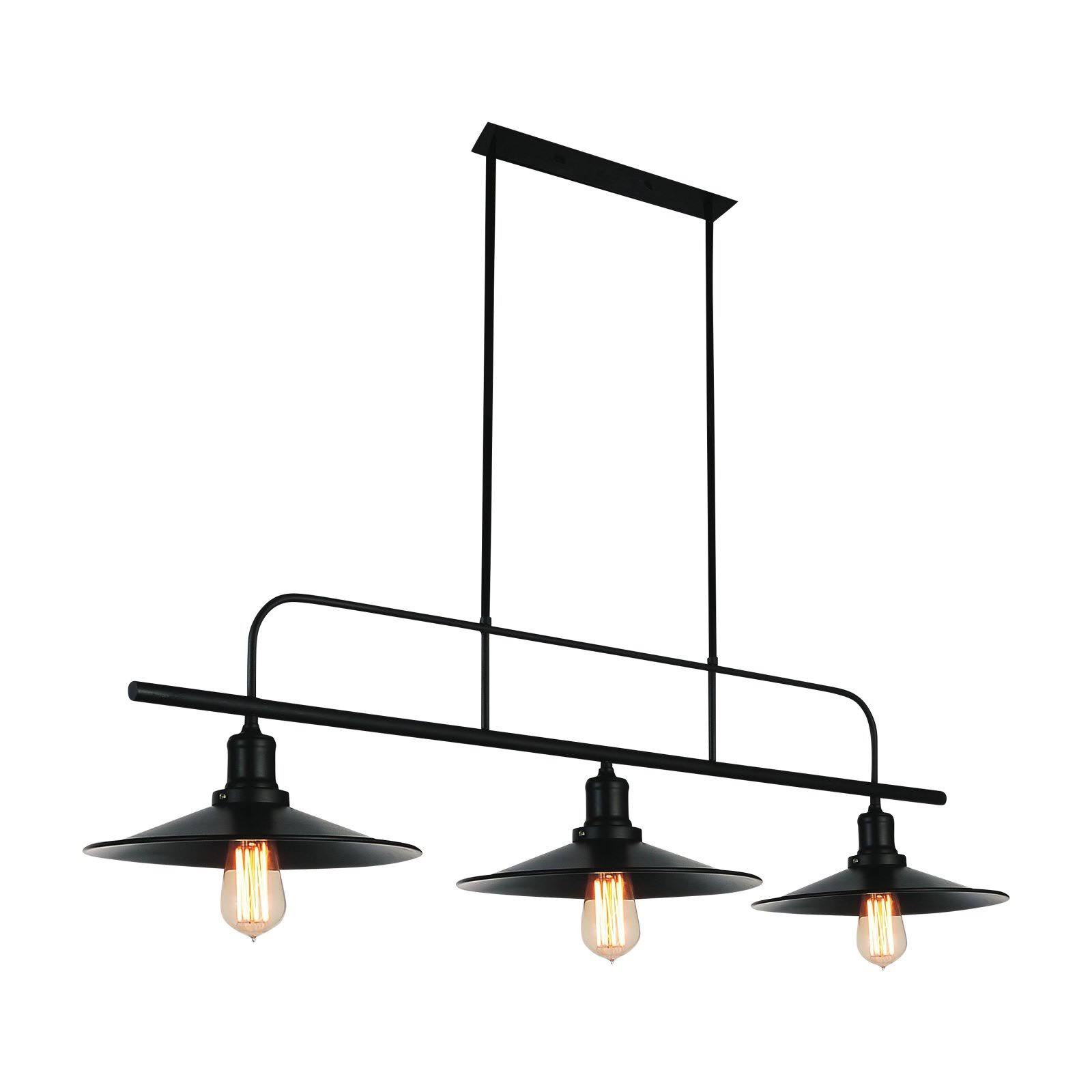 CWI Lighting 9605P46-3-101 Brave 3 Light Pool Table Light with Black 0XMHVT_C1Q5