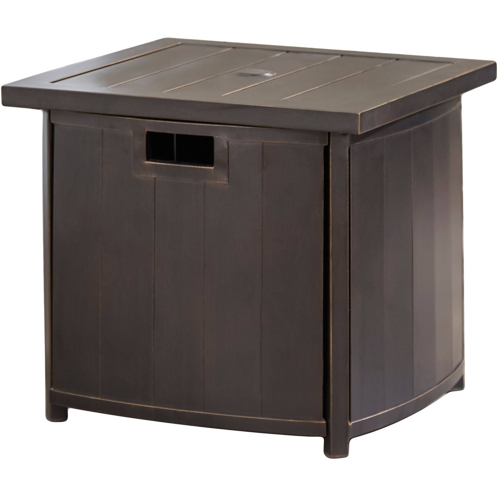 Hanover 25 in. Square Umbrella Side Table with Slat MPVZGQ_GJXW Hanover 25 in. Square Umbrella Side Table with Slat MPVZGQ_GJXW