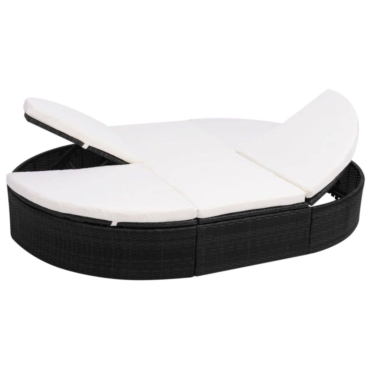 vidaXL Outdoor Lounge Bed with Cushion Poly Rattan N6XTDQ_LEWQ vidaXL Outdoor Lounge Bed with Cushion Poly Rattan N6XTDQ_LEWQ