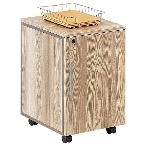 NBF at Work Mobile Storage Pedestal Warm Ash Laminate/Brushed Nickel Handles Signature Series (AW-30820ES) 6AXJXQ_JHGL