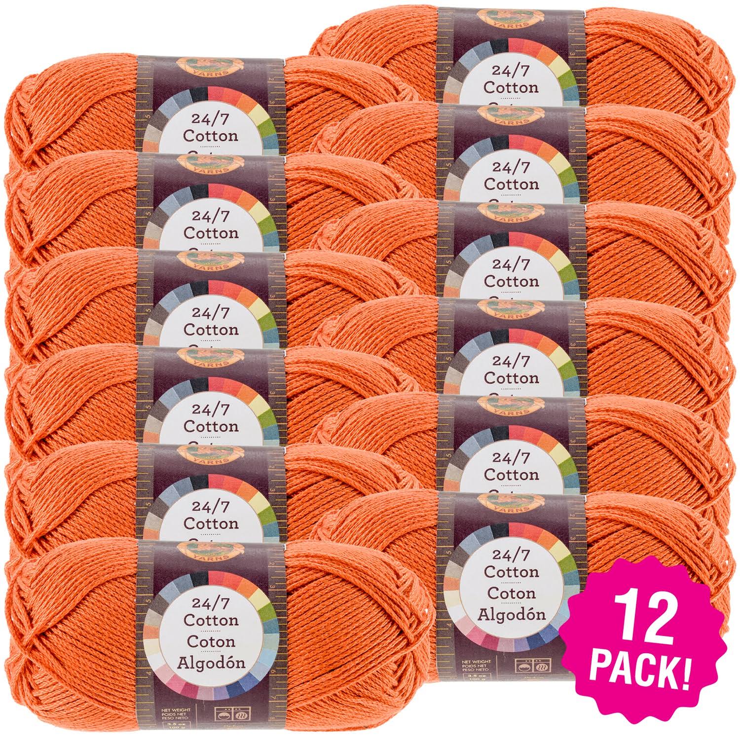 Lion Brand 24/7 Cotton Yarn - Tangerine, Multipack of YZWVJX_U9ZW Lion Brand 24/7 Cotton Yarn - Tangerine, Multipack of YZWVJX_U9ZW