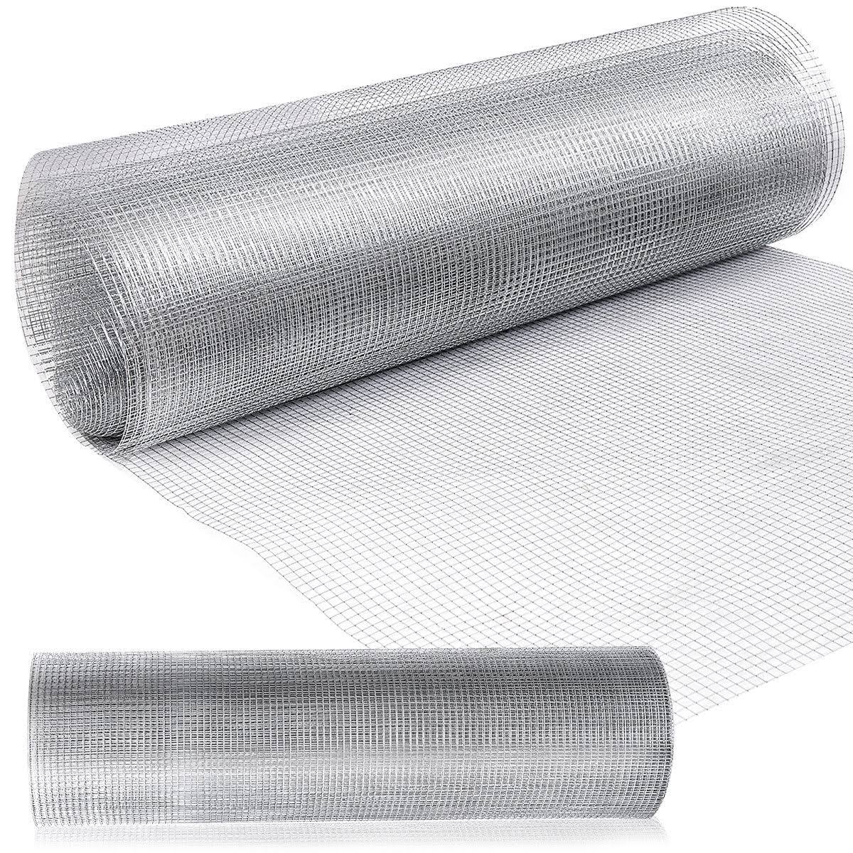 Costway 48'' x 50' 1/2Inch Wire Fence Mesh Cage Roll Garden 19 Gauge Galvanized DXPE2Z_96XA Costway 48'' x 50' 1/2Inch Wire Fence Mesh Cage Roll Garden 19 Gauge Galvanized DXPE2Z_96XA
