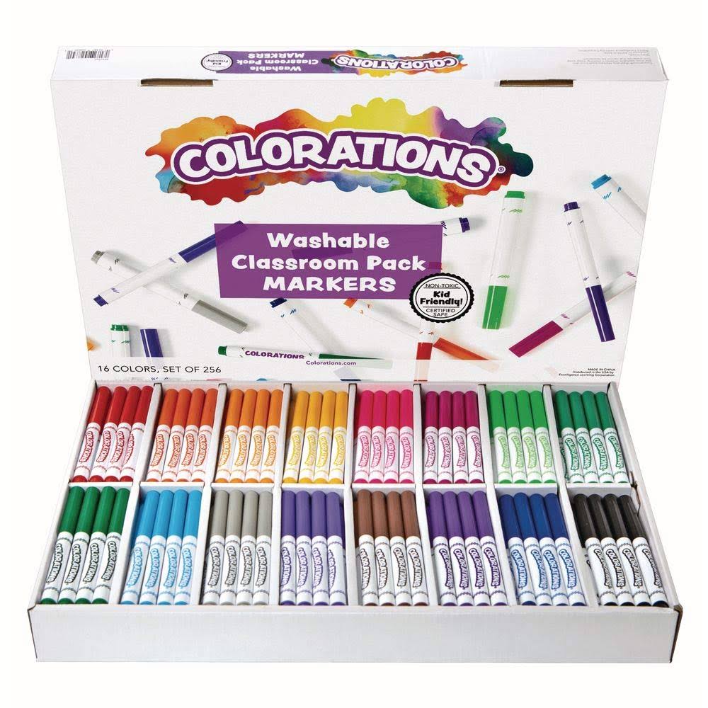 Colorations Washable Classic Markers Classroom Pack - Set of Q2SE43_2XE8 Colorations Washable Classic Markers Classroom Pack - Set of Q2SE43_2XE8