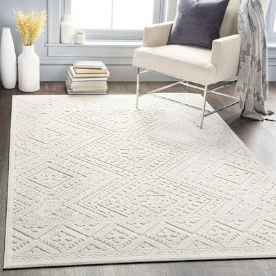 Absolon Oriental Cream Indoor / Outdoor Area Rug Bungalow Rose Rug Size: Rectangle 5'3  I06DVV_UNQ1