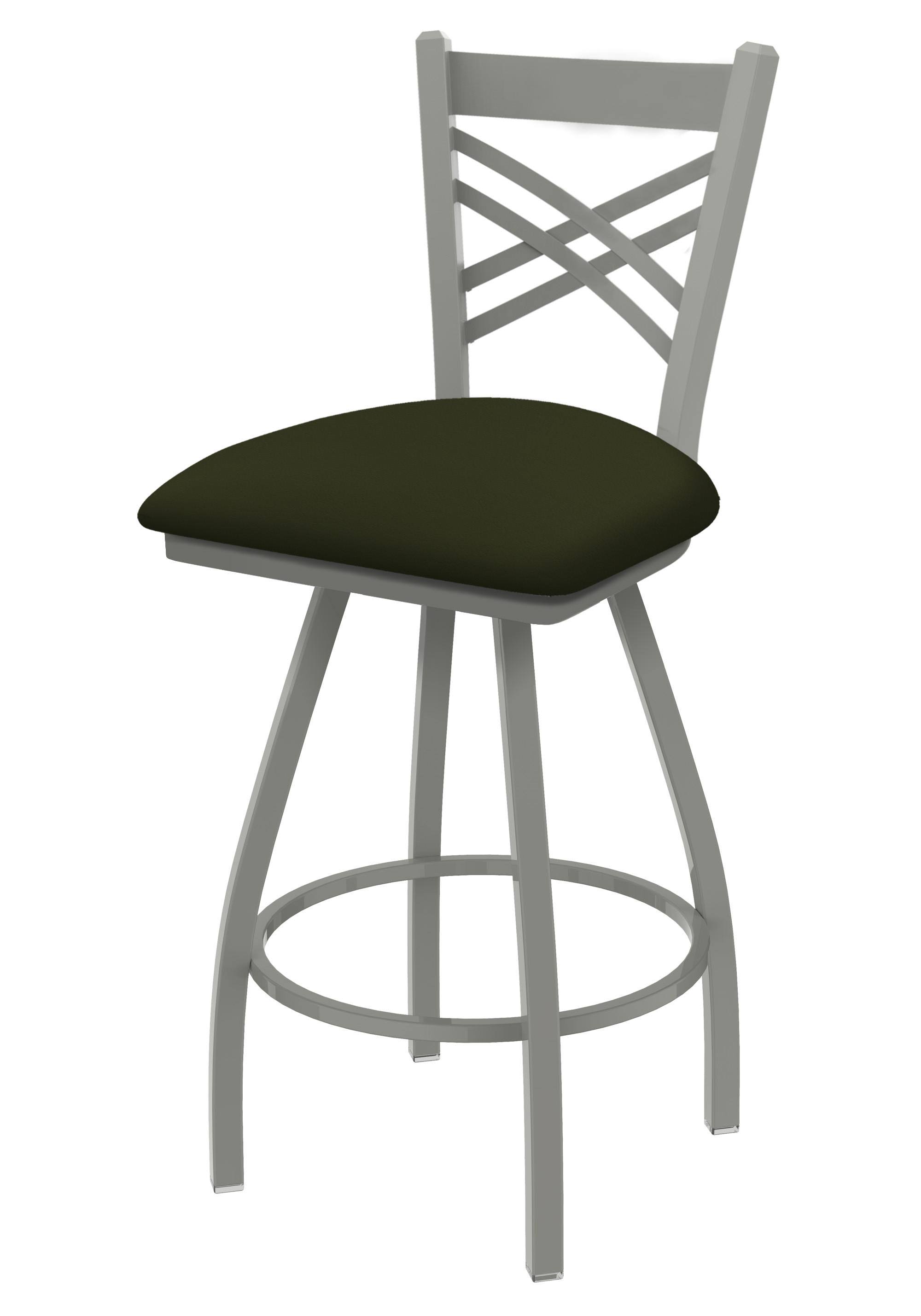 820 Catalina 36 inch Swivel Bar Stool with Anodized Nickel Finish and Canter Pine HFJBB3_OU46