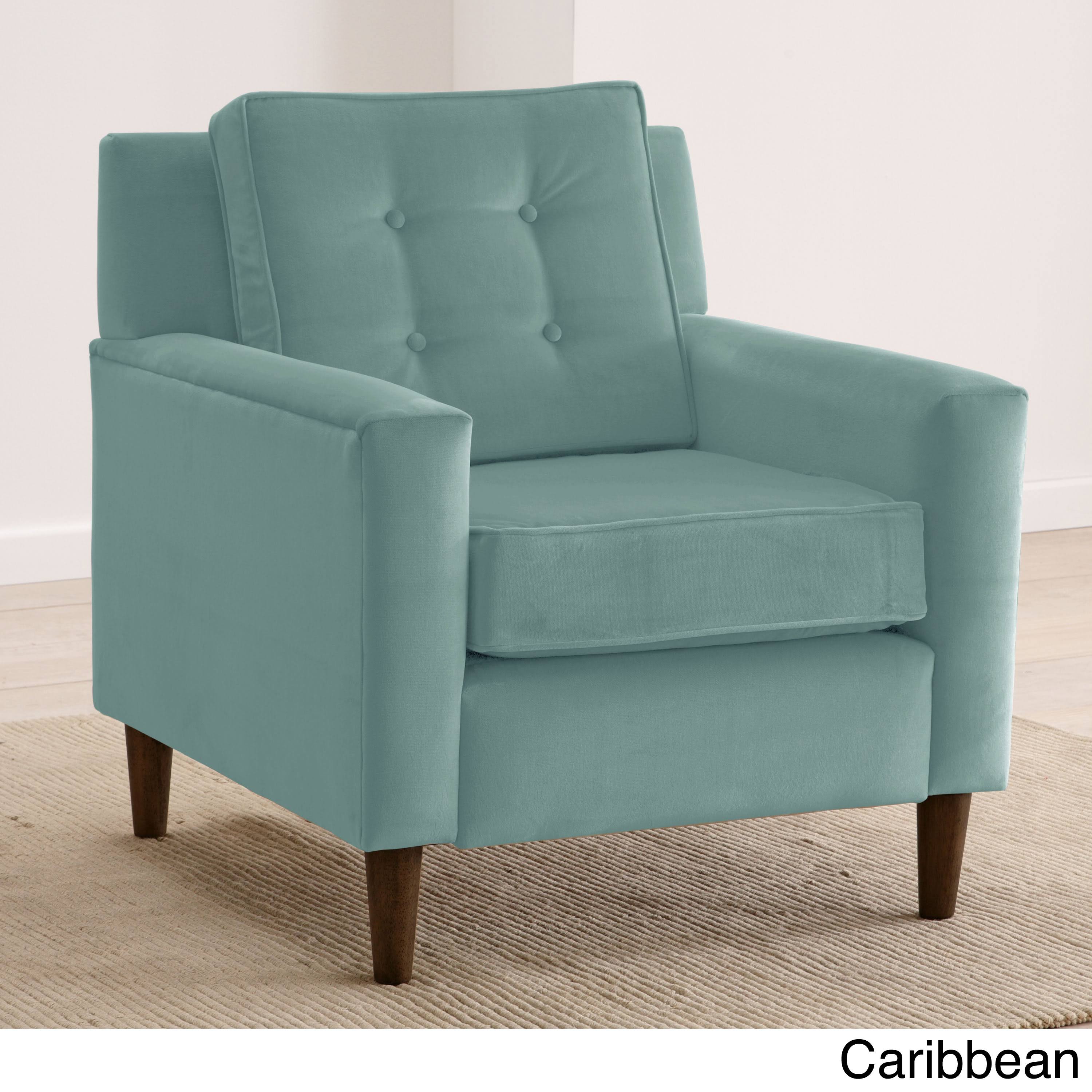 Skyline Furniture Velvet-Upholstered, Tufted Accent Chair, Velvet OTH8OX_RYNI Skyline Furniture Velvet-Upholstered, Tufted Accent Chair, Velvet OTH8OX_RYNI