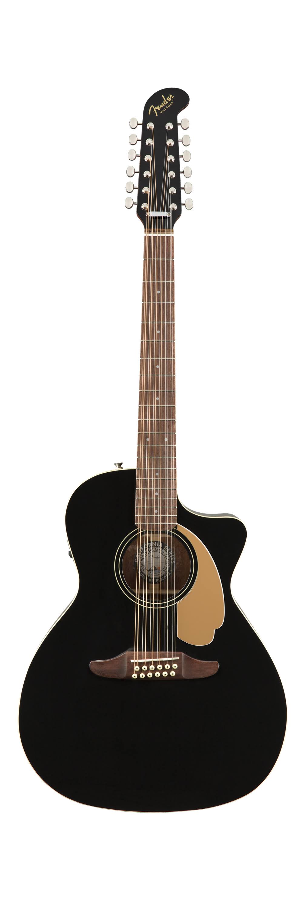 Fender Villager 12-String Black Acoustic 14PYAP_NU8G