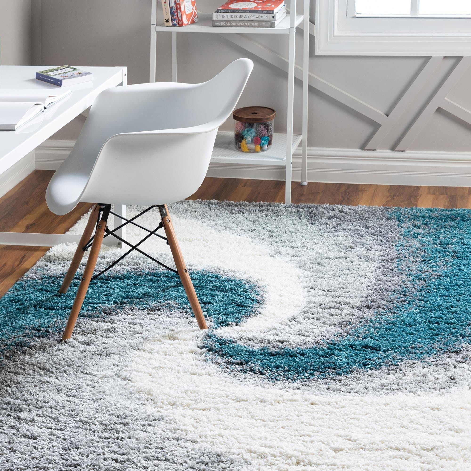Soft Touch Shag Turquoise 5x8 Area 4P5CEU_QBSP Soft Touch Shag Turquoise 5x8 Area 4P5CEU_QBSP