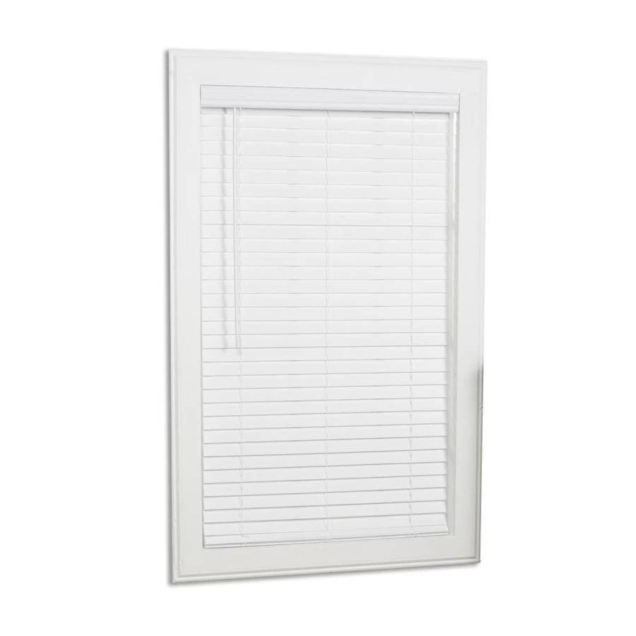 Allen + Roth Trim at Home 2-in Slat Width 32-in x 72-in Cordless White Faux Wood Room Darkening Full-view Standard Horizontal X8LFAC_2UEM Allen + Roth Trim at Home 2-in Slat Width 32-in x 72-in Cordless White Faux Wood Room Darkening Full-view Standard Horizontal X8LFAC_2UEM