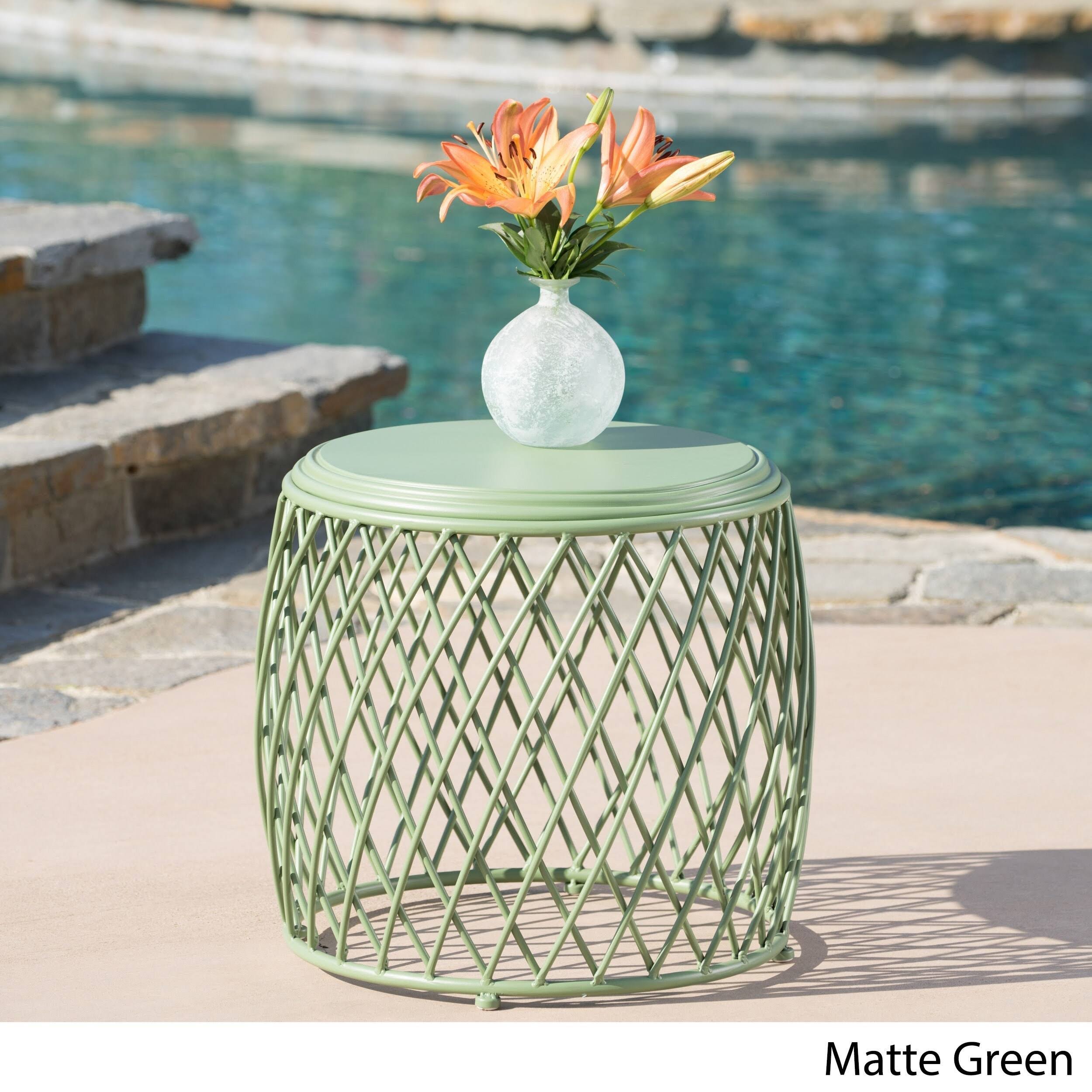 Christopher Knight Home Alamera Outdoor 19-inch Lattice Side Table by - 17.MGVBJL_90YR Christopher Knight Home Alamera Outdoor 19-inch Lattice Side Table by - 17.MGVBJL_90YR