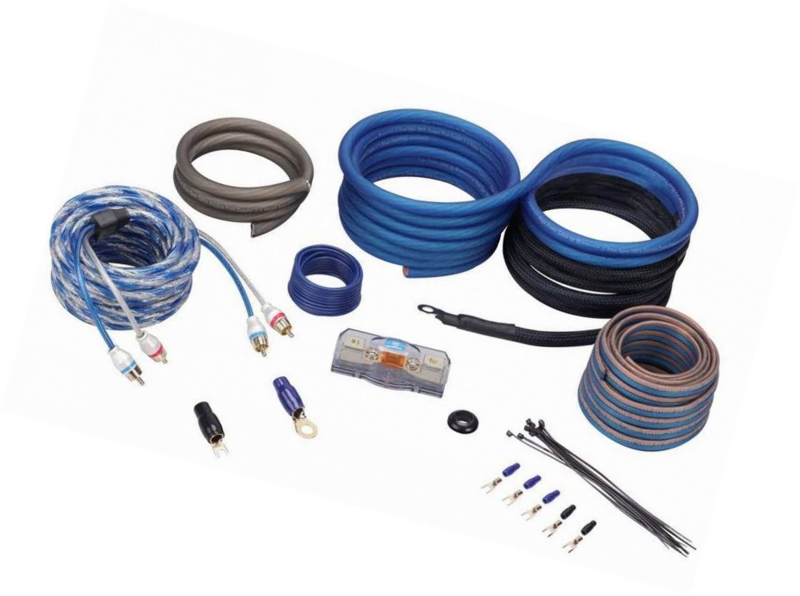 Rockville Rwk4cu 4 AWG Gauge 100% Copper Complete Amp Installation Wire Kit TJ6MMK_OPIW