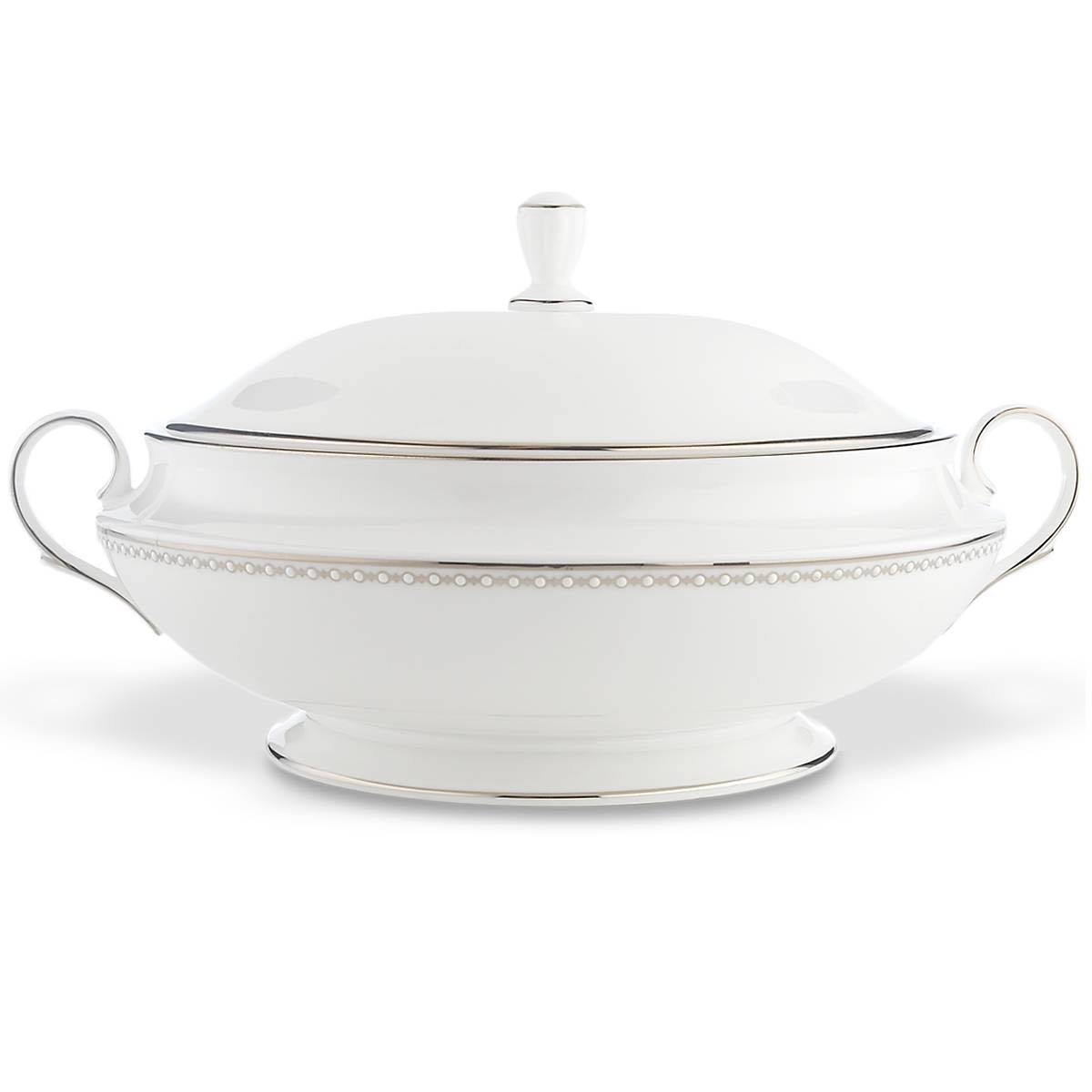 Lenox Pearl Platinum Covered Vegetable R5U1OZ_RMO1 Lenox Pearl Platinum Covered Vegetable R5U1OZ_RMO1