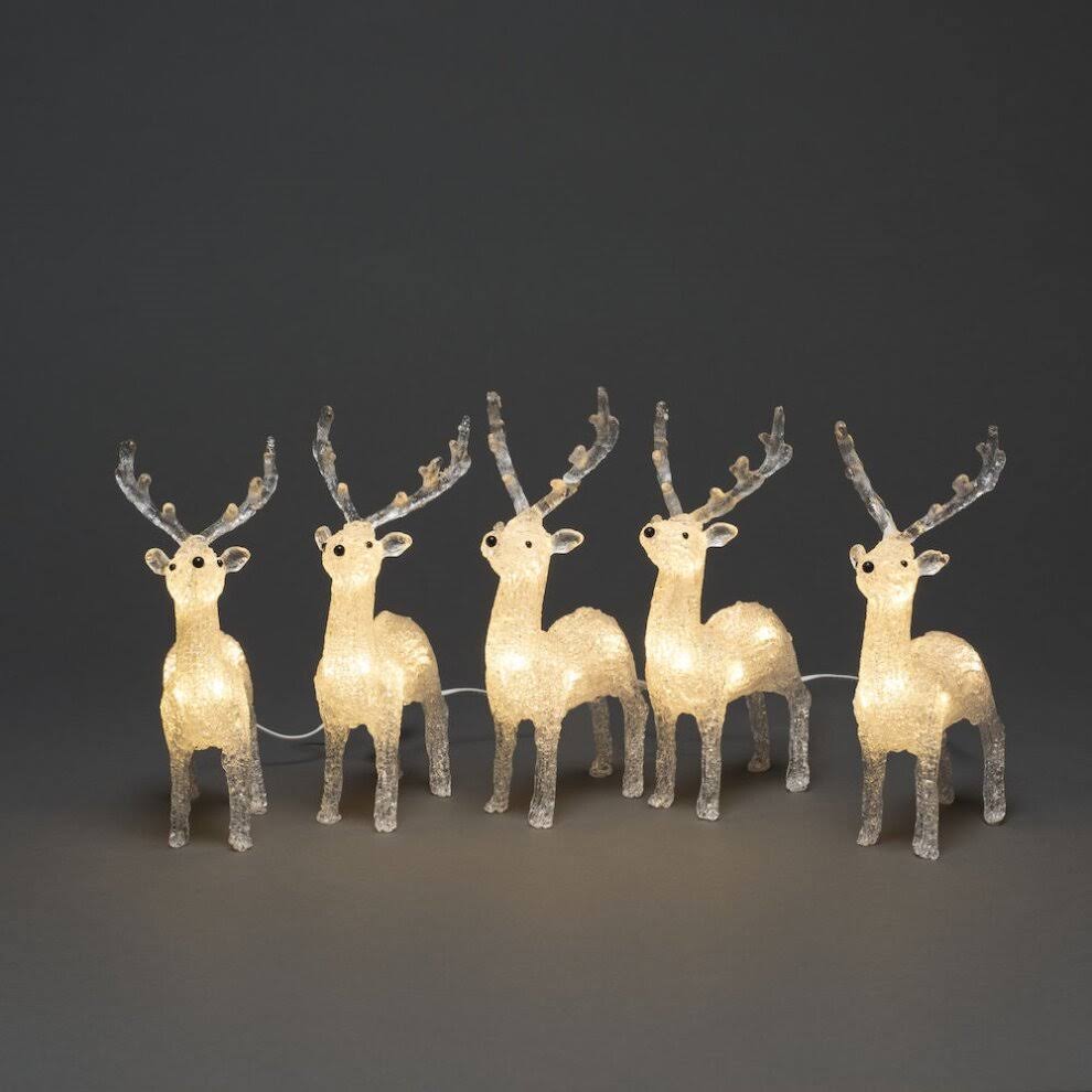 in / Outdoor 40 LED Acrylic 5 PC Warm White Reindeer Light Up Xmas 6LJDIU_1OC3 in / Outdoor 40 LED Acrylic 5 PC Warm White Reindeer Light Up Xmas 6LJDIU_1OC3
