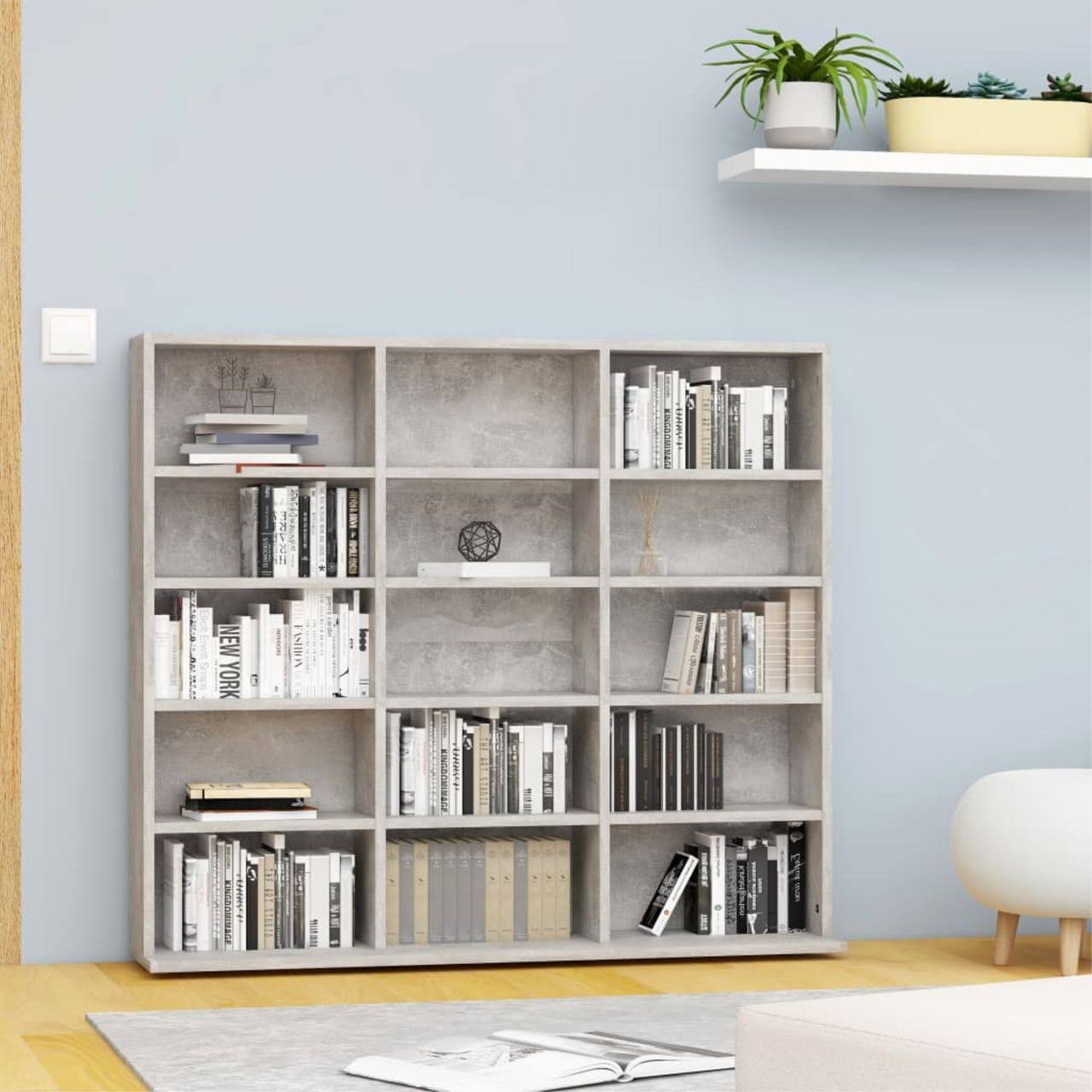 vidaXL CD Cabinet Concrete Gray 40.ZHMUN2_YD3E vidaXL CD Cabinet Concrete Gray 40.ZHMUN2_YD3E
