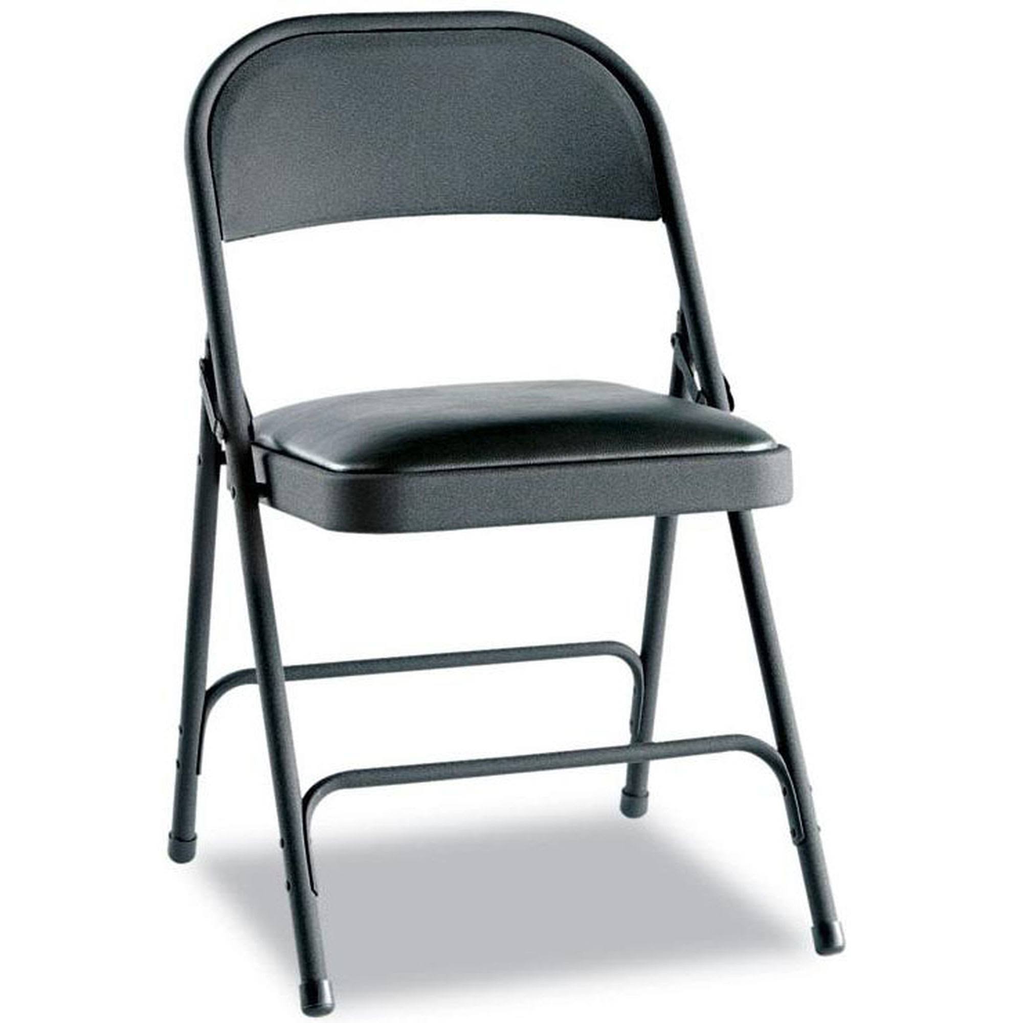 Alera Steel Folding Chair w/Padded SEAT, Graphite, 4/S2CNQ1_NCFZ