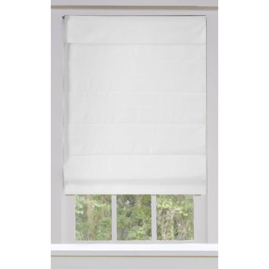 Allen + Roth 60-in x 72-in Snow Blackout Cordless Roman Shade Cotton in White | H9IJTU_XDDT Allen + Roth 60-in x 72-in Snow Blackout Cordless Roman Shade Cotton in White | H9IJTU_XDDT