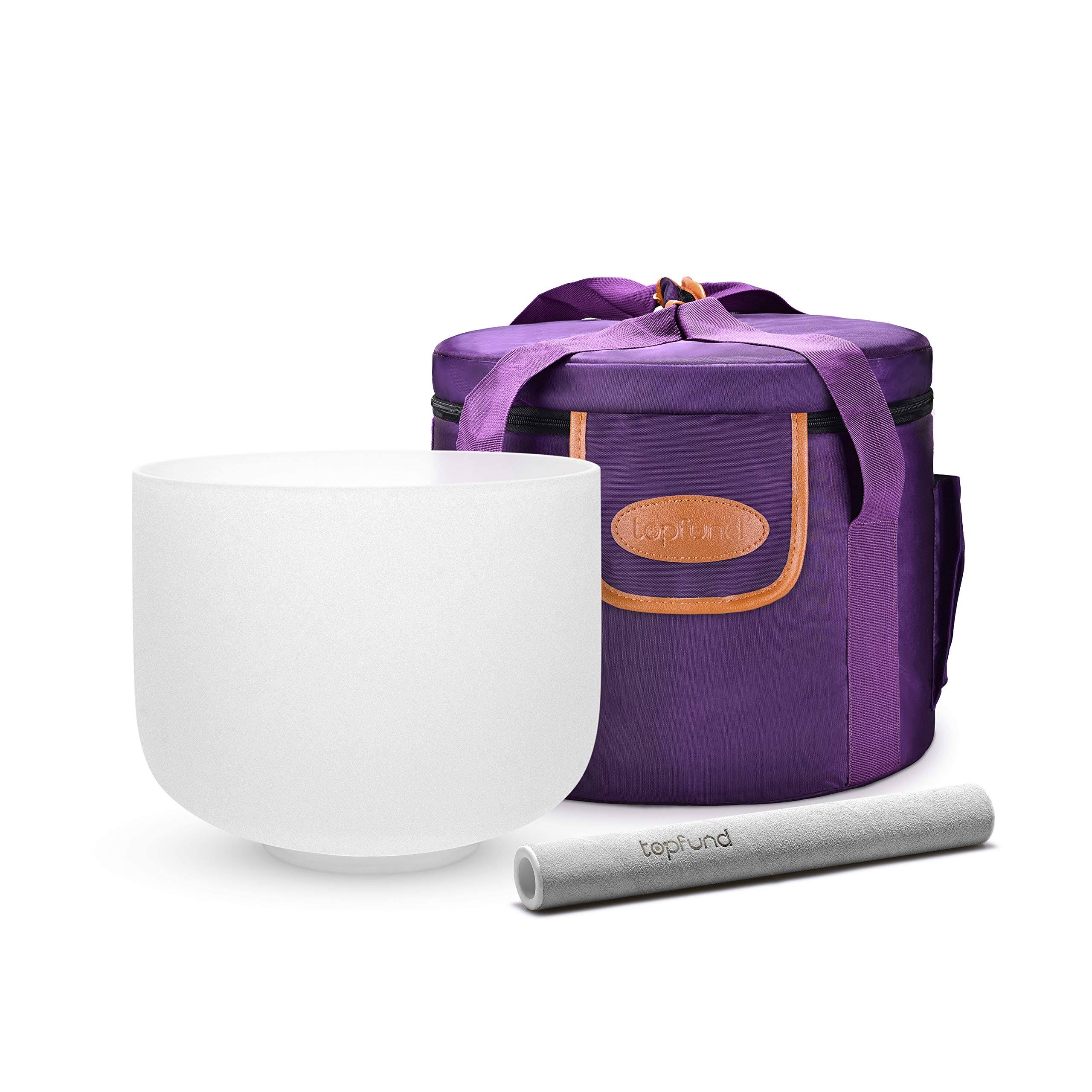 TOPFUND 440 Hz Perfect Pitch Crystal Singing Bowl C Note Root Chakra 8 inch with Heavy Duty Carrying Case and Singing Bowl 7I82L7_J6BE TOPFUND 440 Hz Perfect Pitch Crystal Singing Bowl C Note Root Chakra 8 inch with Heavy Duty Carrying Case and Singing Bowl 7I82L7_J6BE