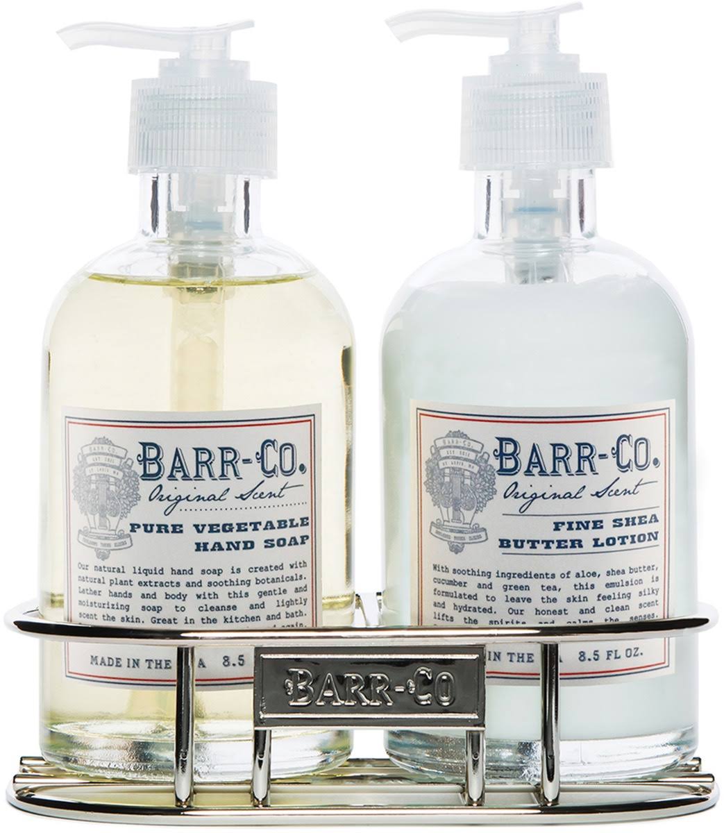 Barr-Co Original Scent Pure Vegetable Hand Soap and Fine Shea Butter Lotion Duo Caddy CSTIDR_CYHW Barr-Co Original Scent Pure Vegetable Hand Soap and Fine Shea Butter Lotion Duo Caddy CSTIDR_CYHW