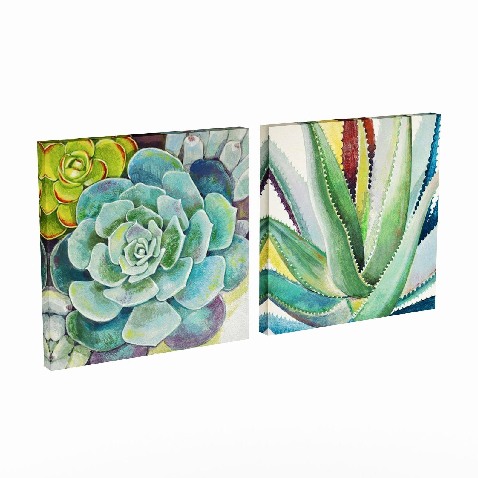 Brilliant Succulents I/II' Wrapped Canvas Wall Art Set by Norman Wyatt Jr. (2) JJRRUZ_FWGR Brilliant Succulents I/II' Wrapped Canvas Wall Art Set by Norman Wyatt Jr. (2) JJRRUZ_FWGR