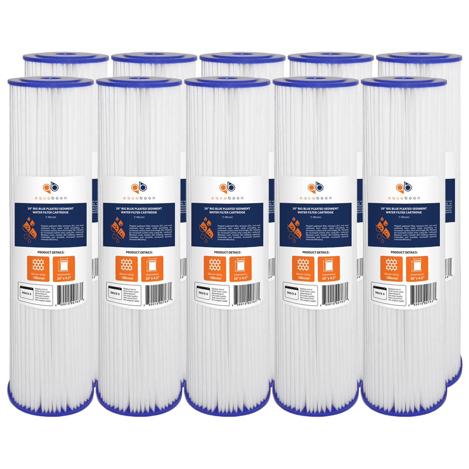 10pk of Big Blue Whole House 1m Pleated Washable Sediment Water Filter 20 inchx4.5 inch by M7ZNFG_KUCO 10pk of Big Blue Whole House 1m Pleated Washable Sediment Water Filter 20 inchx4.5 inch by M7ZNFG_KUCO