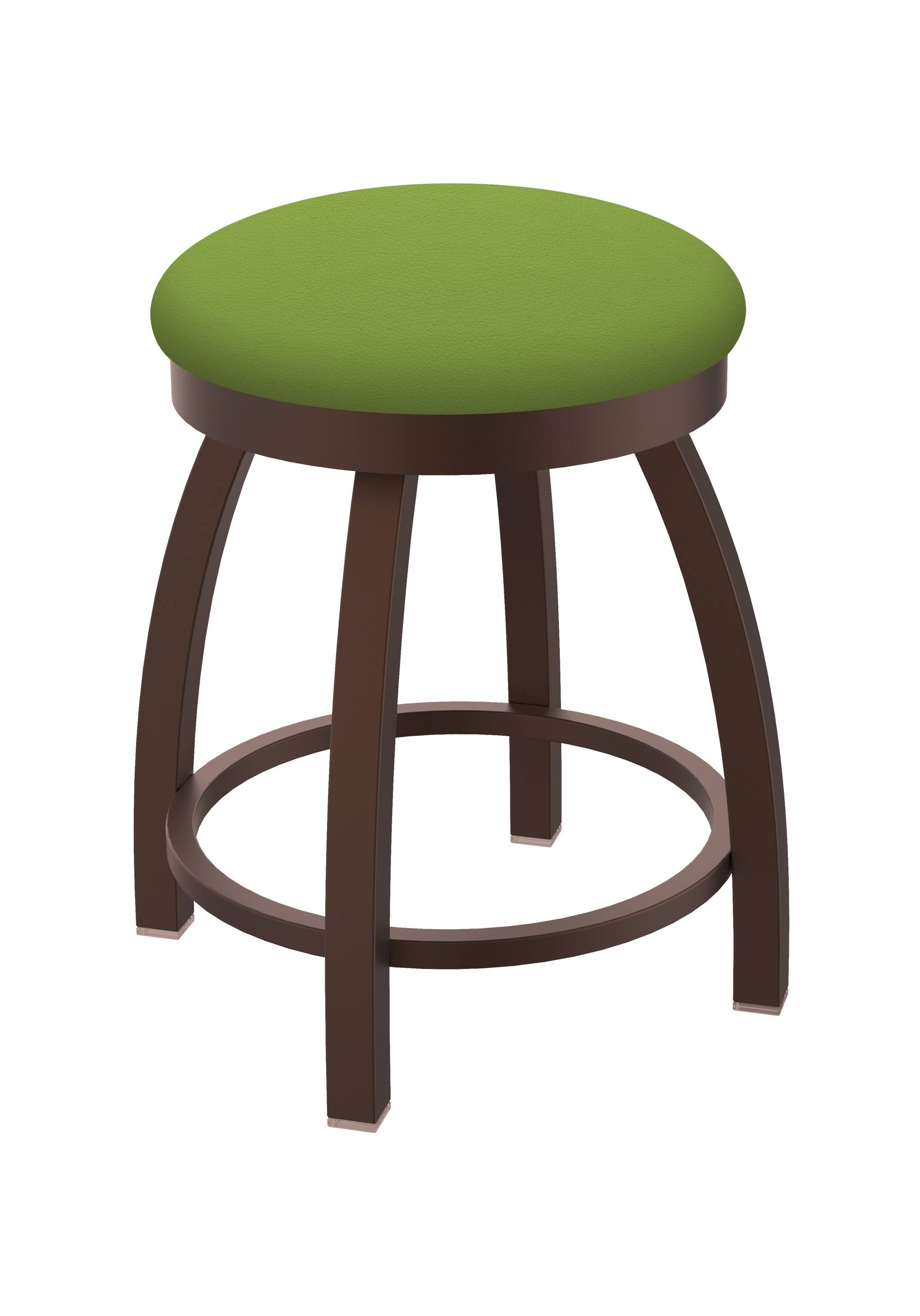 802 Misha 18 inch Swivel Vanity Stool with Bronze Finish and Canter Kiwi Green 9UDV6B_ROWV