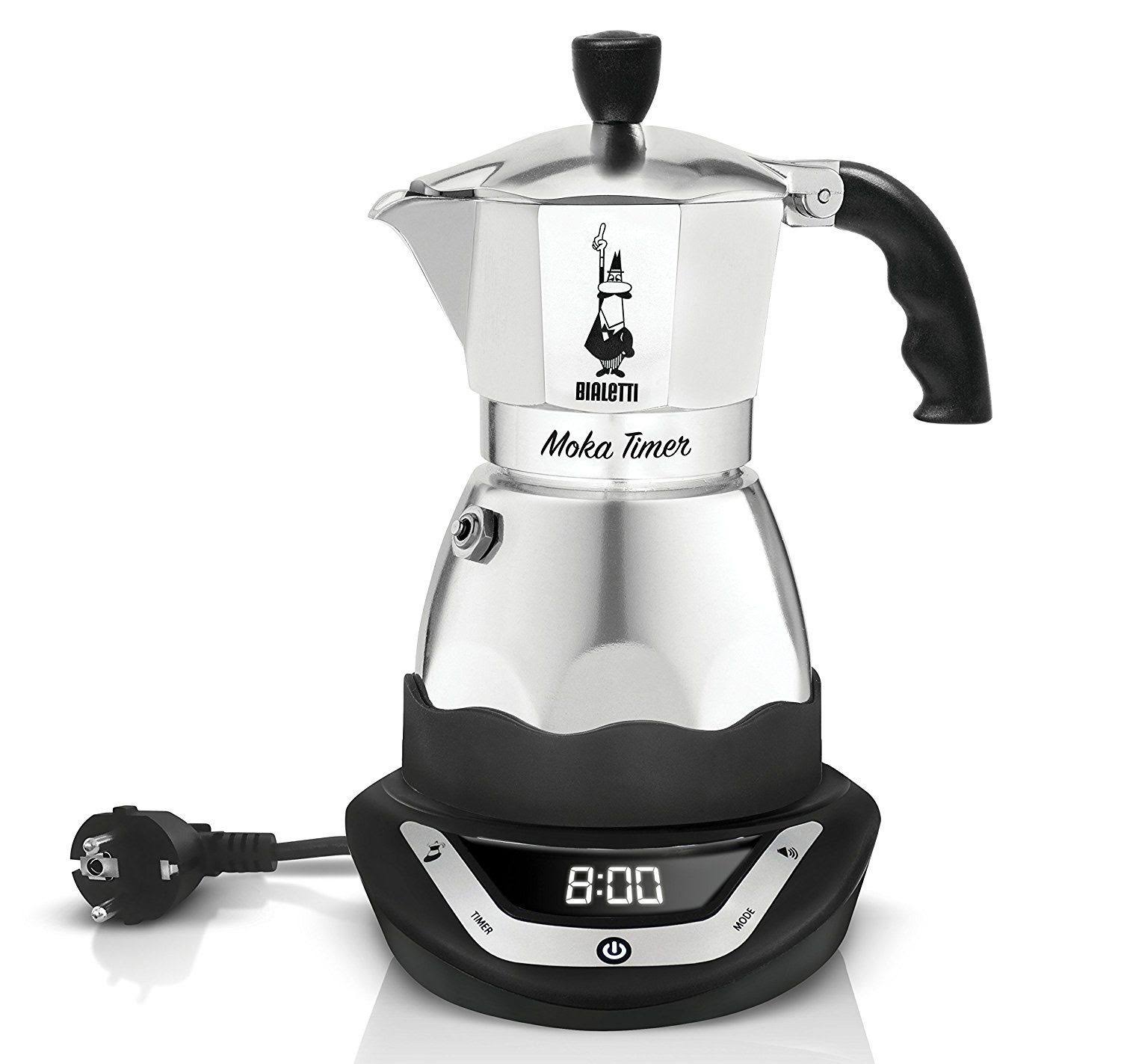 Bialetti - 0006093 - Easy Timer Electric Coffee Maker for 6 Cups Stainless CXA26A_BPR5 Bialetti - 0006093 - Easy Timer Electric Coffee Maker for 6 Cups Stainless CXA26A_BPR5