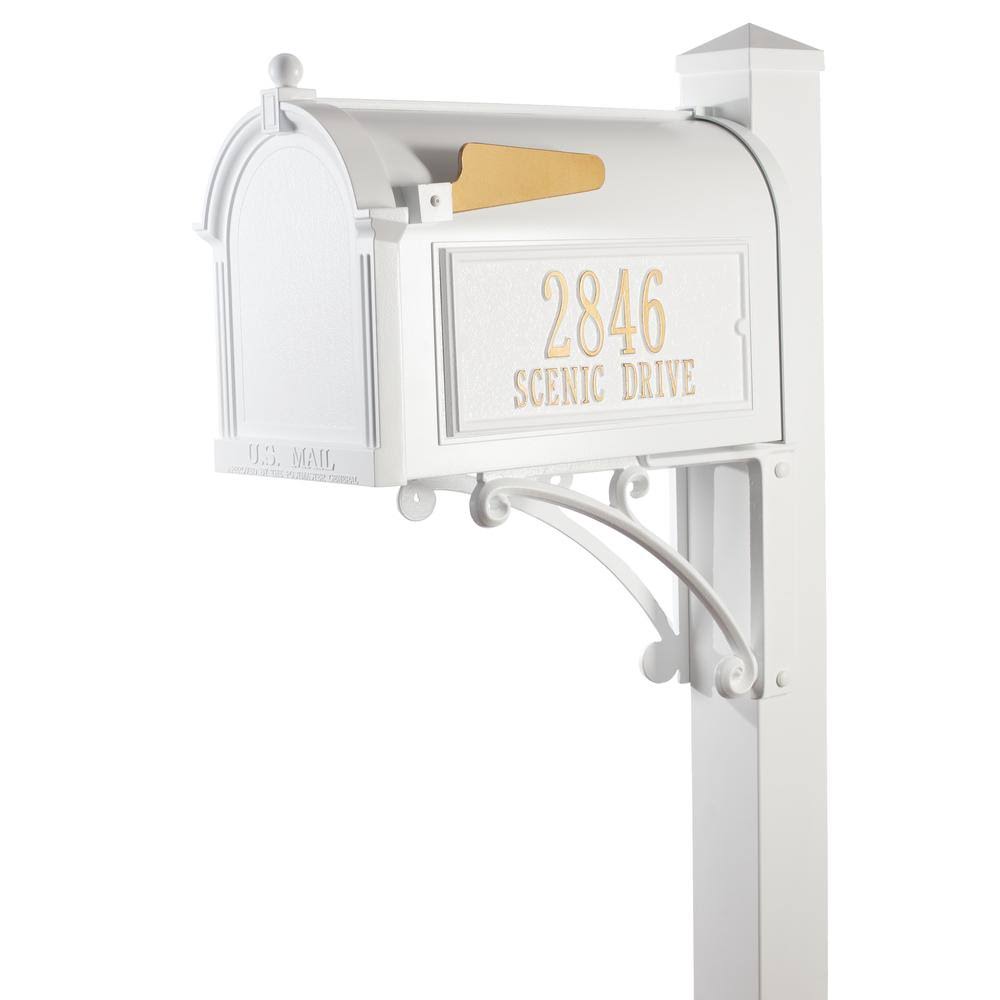 Whitehall Products Superior White Streetside Mailbox, Whites LZK3NU_VDIC Whitehall Products Superior White Streetside Mailbox, Whites LZK3NU_VDIC