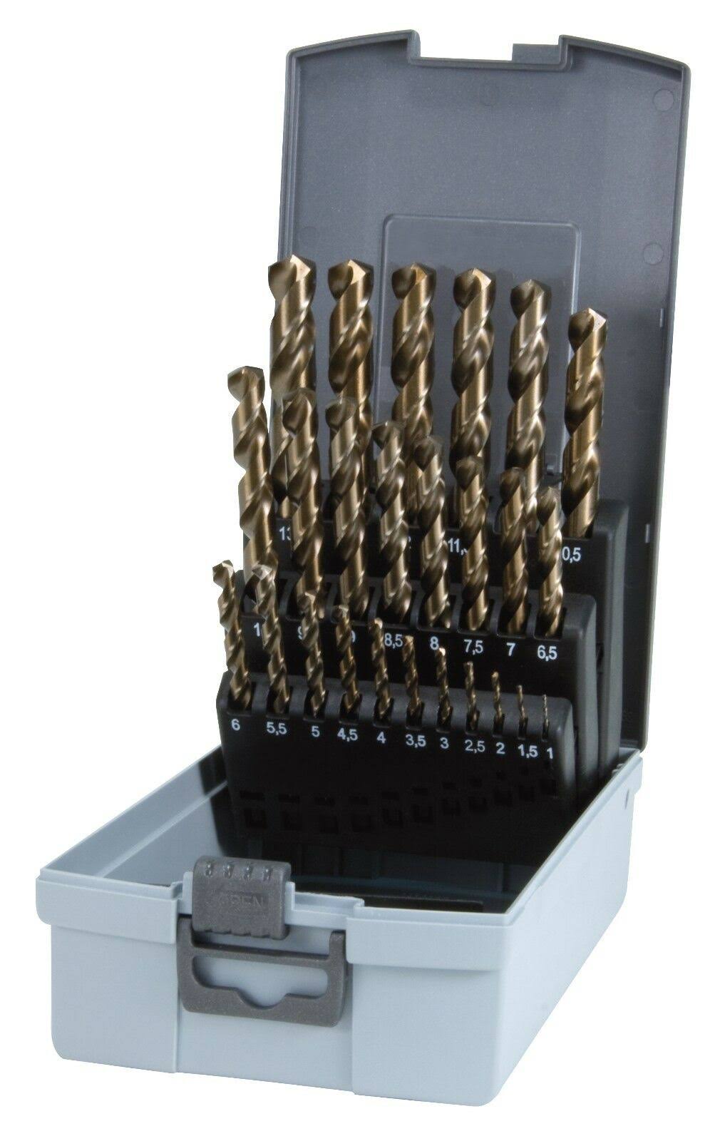 Ruko Jobber-Length Drill Bit Set 25 Pieces, Includes 1mm to 13mm Drill Bits in 0.5mm Increments and Heavy-Duty Plastic Case (ZRSIMI_SCOM Ruko Jobber-Length Drill Bit Set 25 Pieces, Includes 1mm to 13mm Drill Bits in 0.5mm Increments and Heavy-Duty Plastic Case (ZRSIMI_SCOM