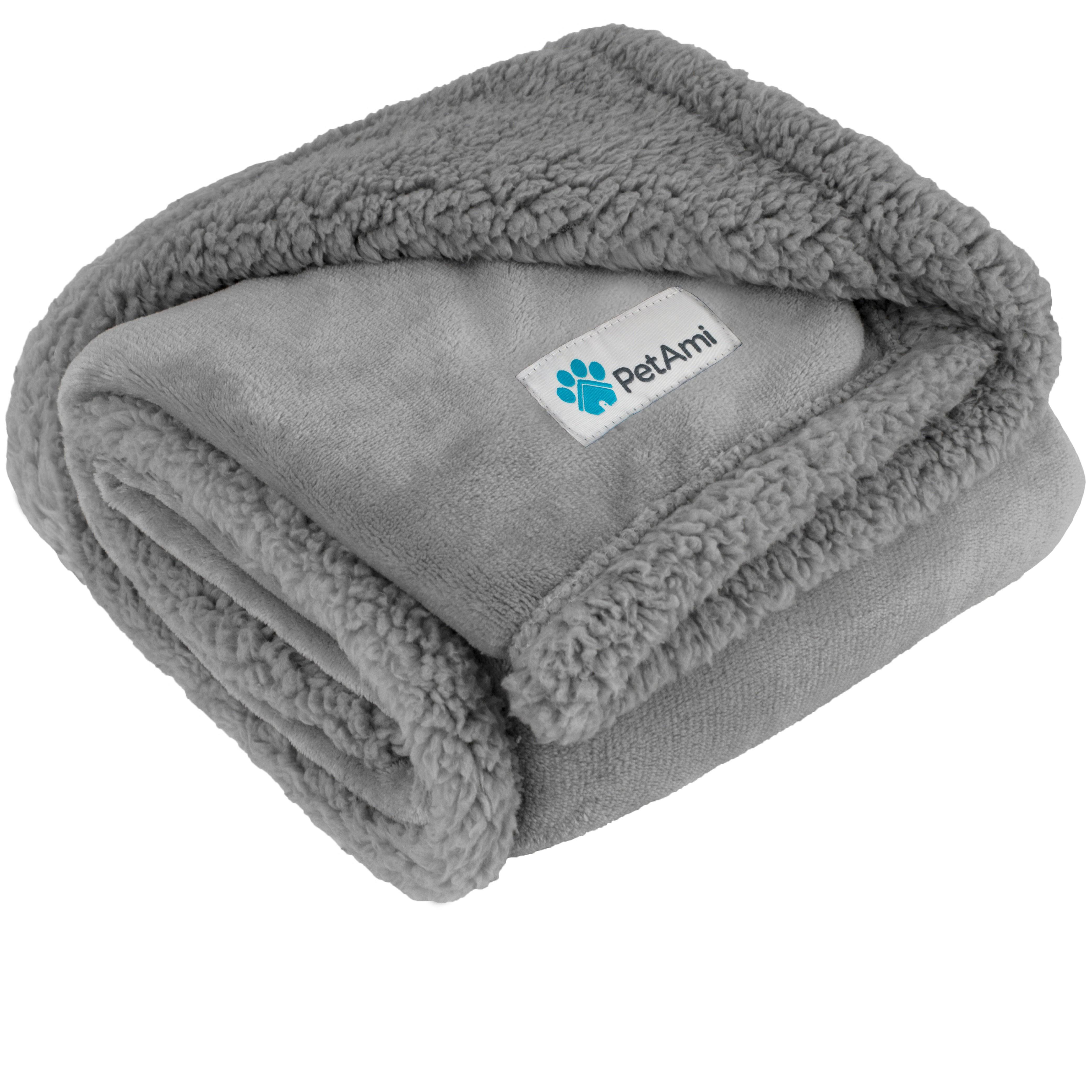 Petami Waterproof Fleece Pet Blanket (All Sizes) Gray/Gray / Queen - R9AREO_EBES Petami Waterproof Fleece Pet Blanket (All Sizes) Gray/Gray / Queen - R9AREO_EBES