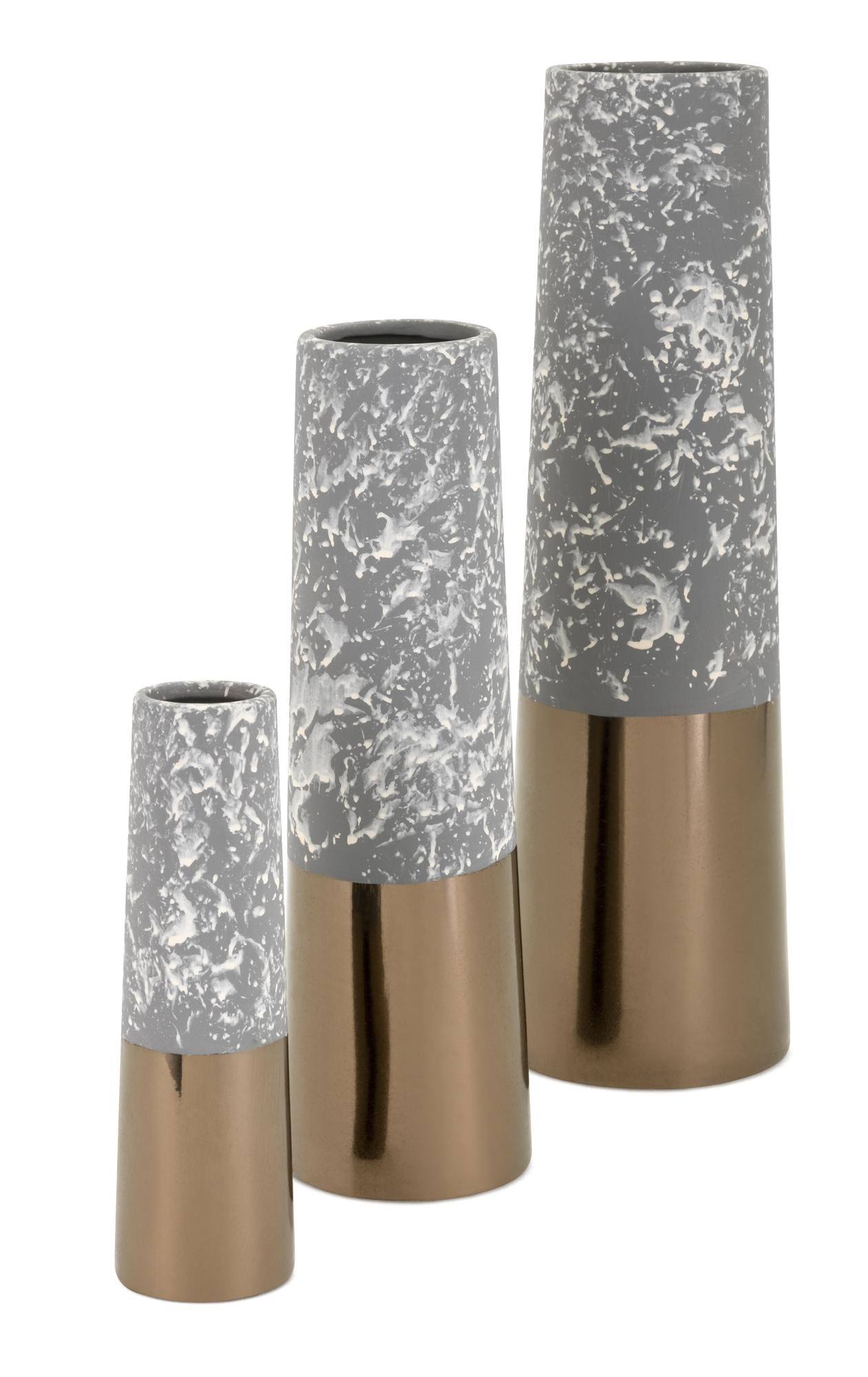 Imax Galeno Gray Vases (Set of 3) A6LDQW_RLCM Imax Galeno Gray Vases (Set of 3) A6LDQW_RLCM