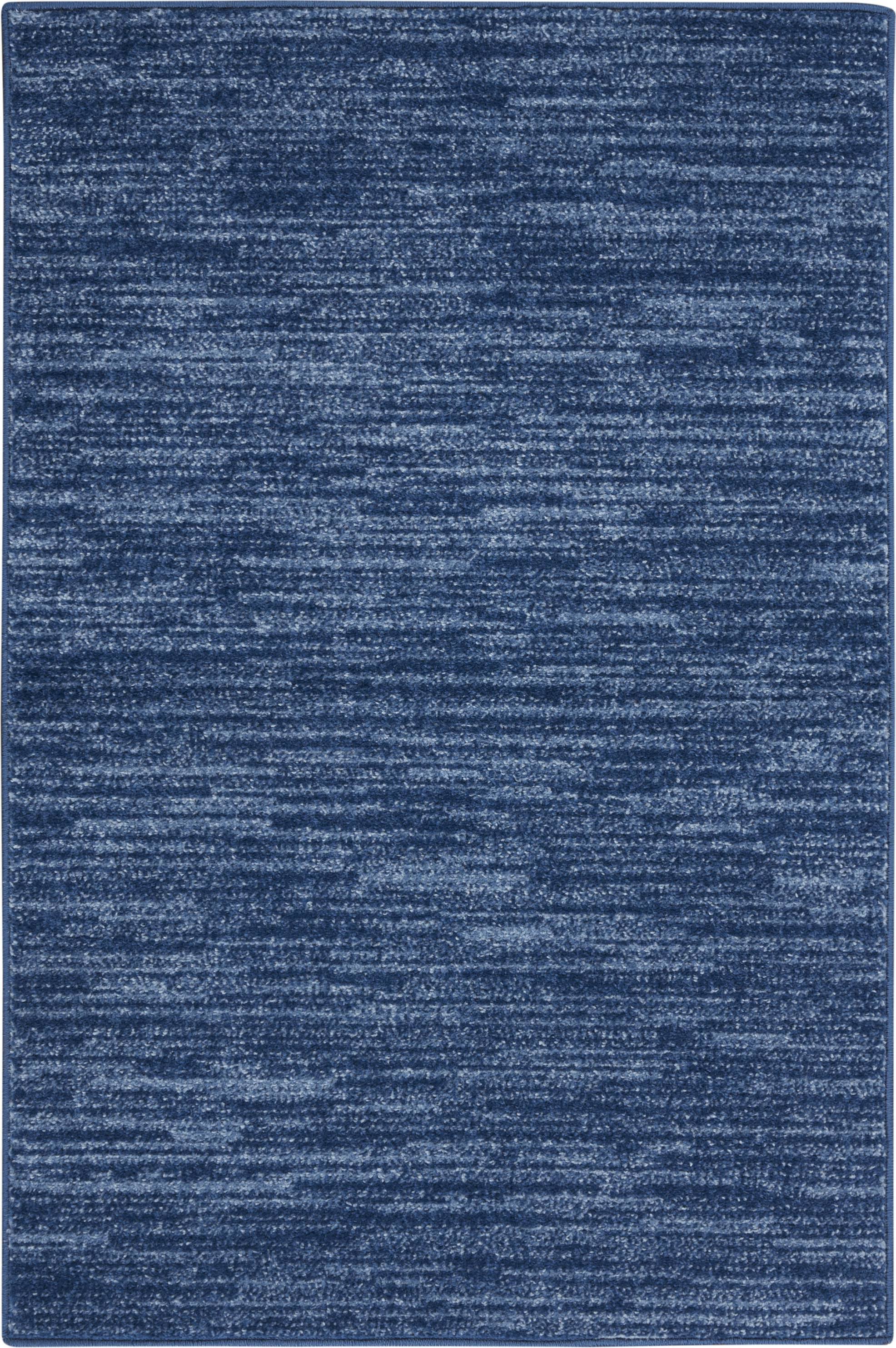 Nourison Essentials Solid Contemporary Navy Blue Area Rug, Size: 5' x 7' 6BRWOT_RGHA