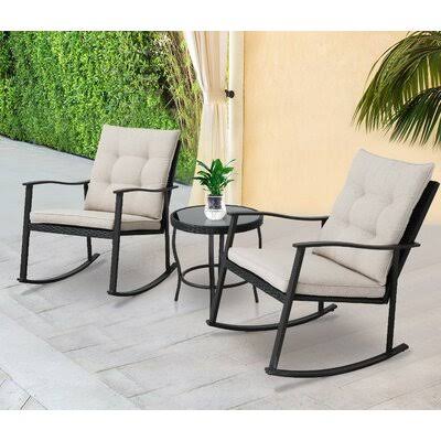 Deodhar 3 Piece Seating Group with Cushions Charlton Home Color: HITAKL_XYUS Deodhar 3 Piece Seating Group with Cushions Charlton Home Color: HITAKL_XYUS