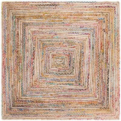 Bowen Handmade Flatweave Cotton Beige/Multi Rug World Menagerie Rug Size: Square 9' EBOVY4_VH9Q Bowen Handmade Flatweave Cotton Beige/Multi Rug World Menagerie Rug Size: Square 9' EBOVY4_VH9Q
